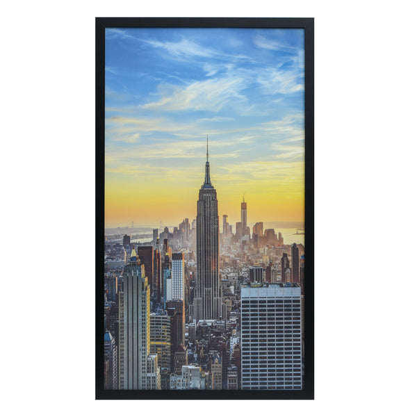 20x36 Black Modern Picture or Poster Frame, 1 inch Wide Border, Acrylic Front