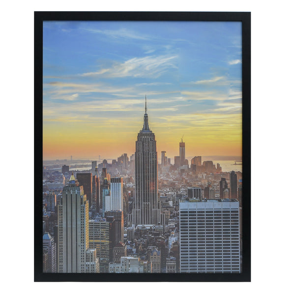 23x29 Black Modern Picture or Poster Frame, 1 inch Wide Border, Acrylic Front