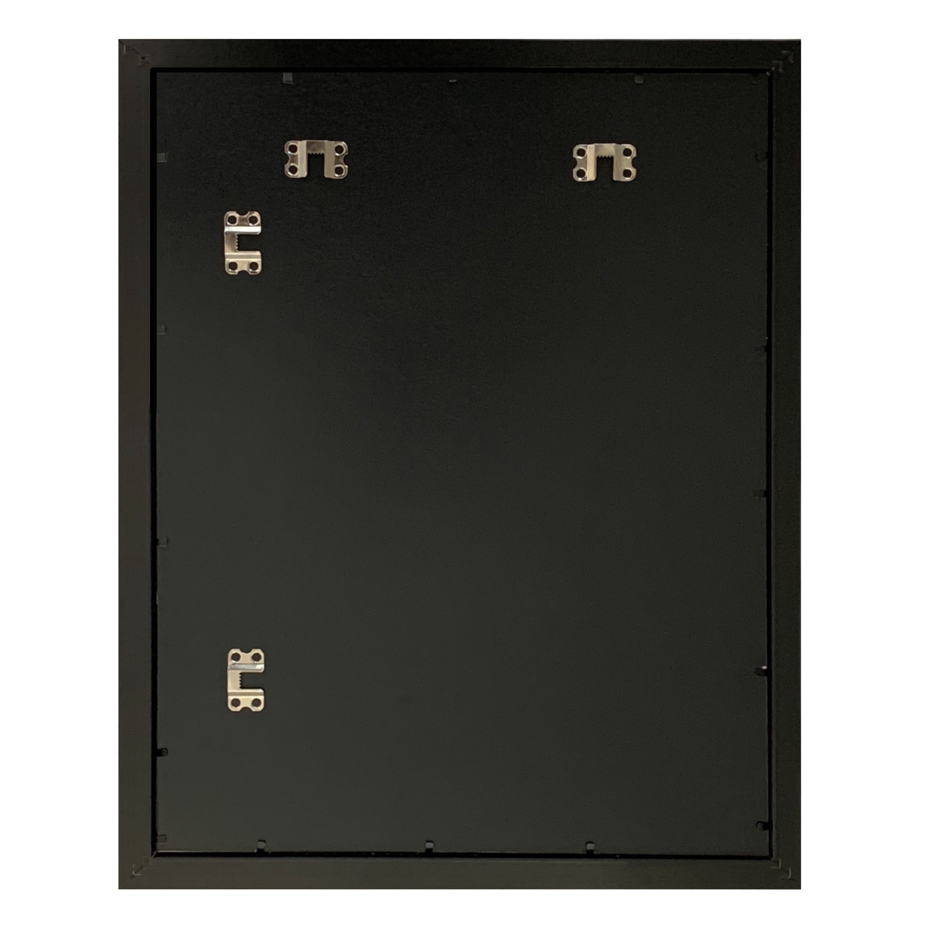 14x18-10x13 Modern Black Picture Frame, with White Mat, 1 inch Wide Border, Acrylic Front