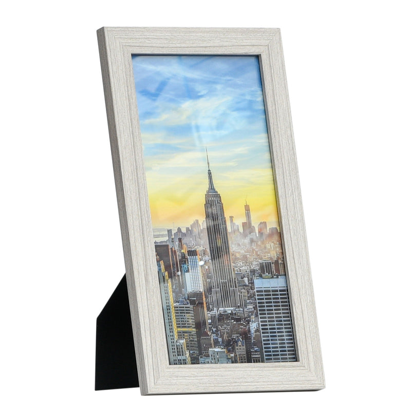 6x12 Modern Picture Frame, 1 inch Border, Glass Front, for Wall or Table