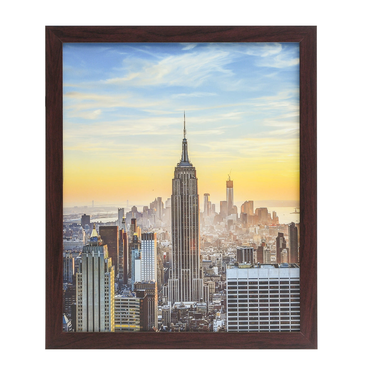 14x17 Modern Picture or Poster Frame, 1 inch Wide Border, Acrylic Front