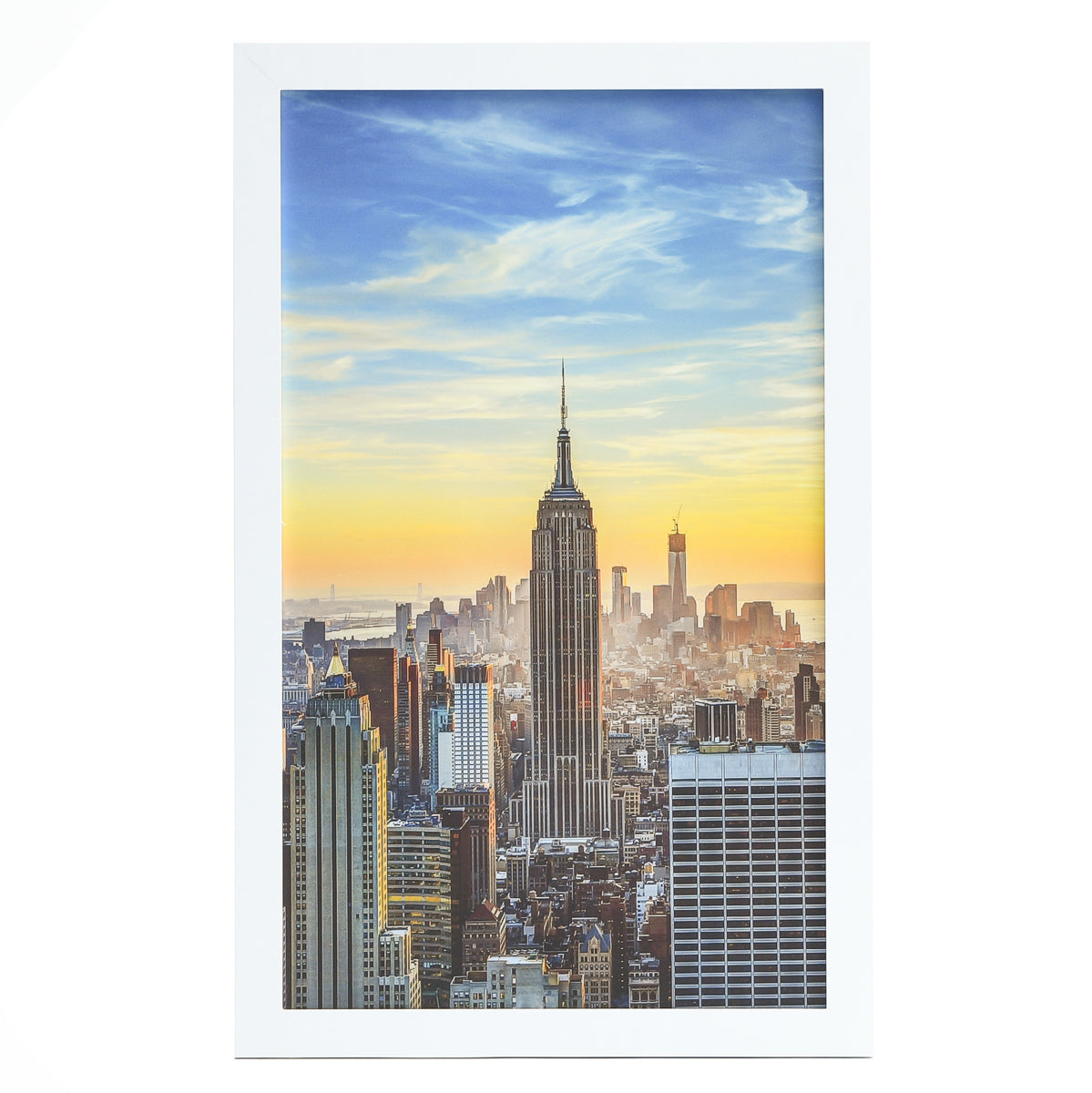 11x17 Modern Picture or Poster Frame, 1 inch Wide Border, Acrylic Front