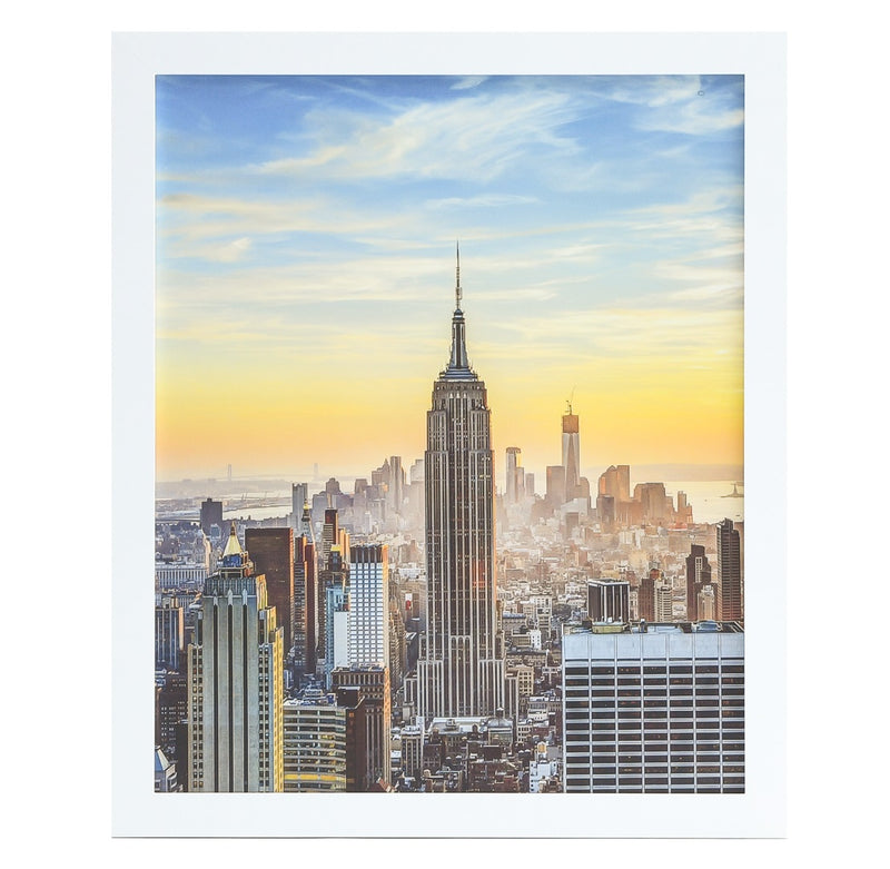 16x20 Modern Picture or Poster Frame, 1 inch Wide Border, Acrylic Front