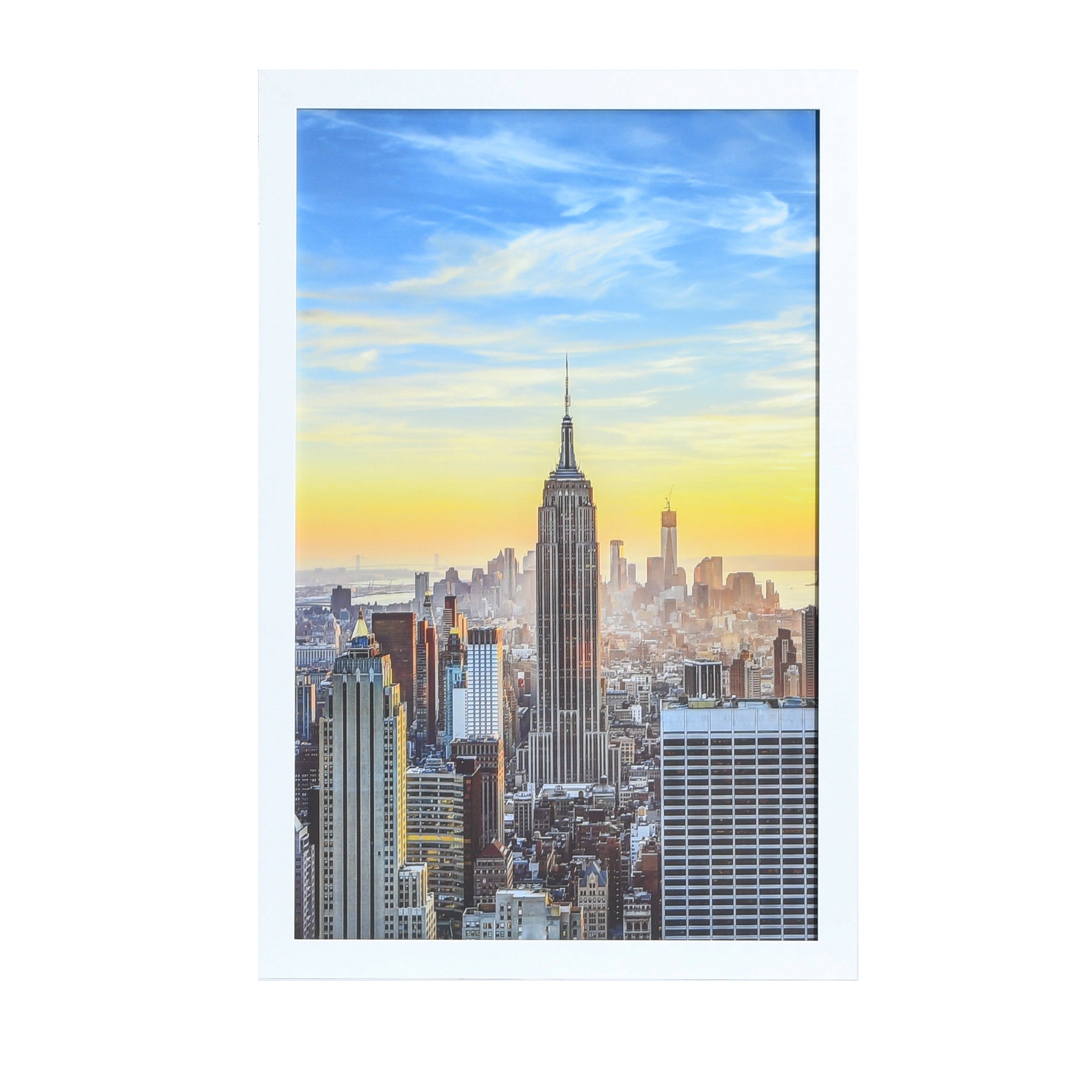 13x22 Modern Picture or Poster Frame, 1 inch Wide Border, Acrylic Front