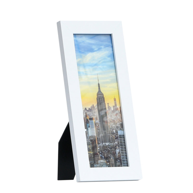 4x12 Modern Picture Frame, 1 inch Border, Glass Front, for Wall or Table