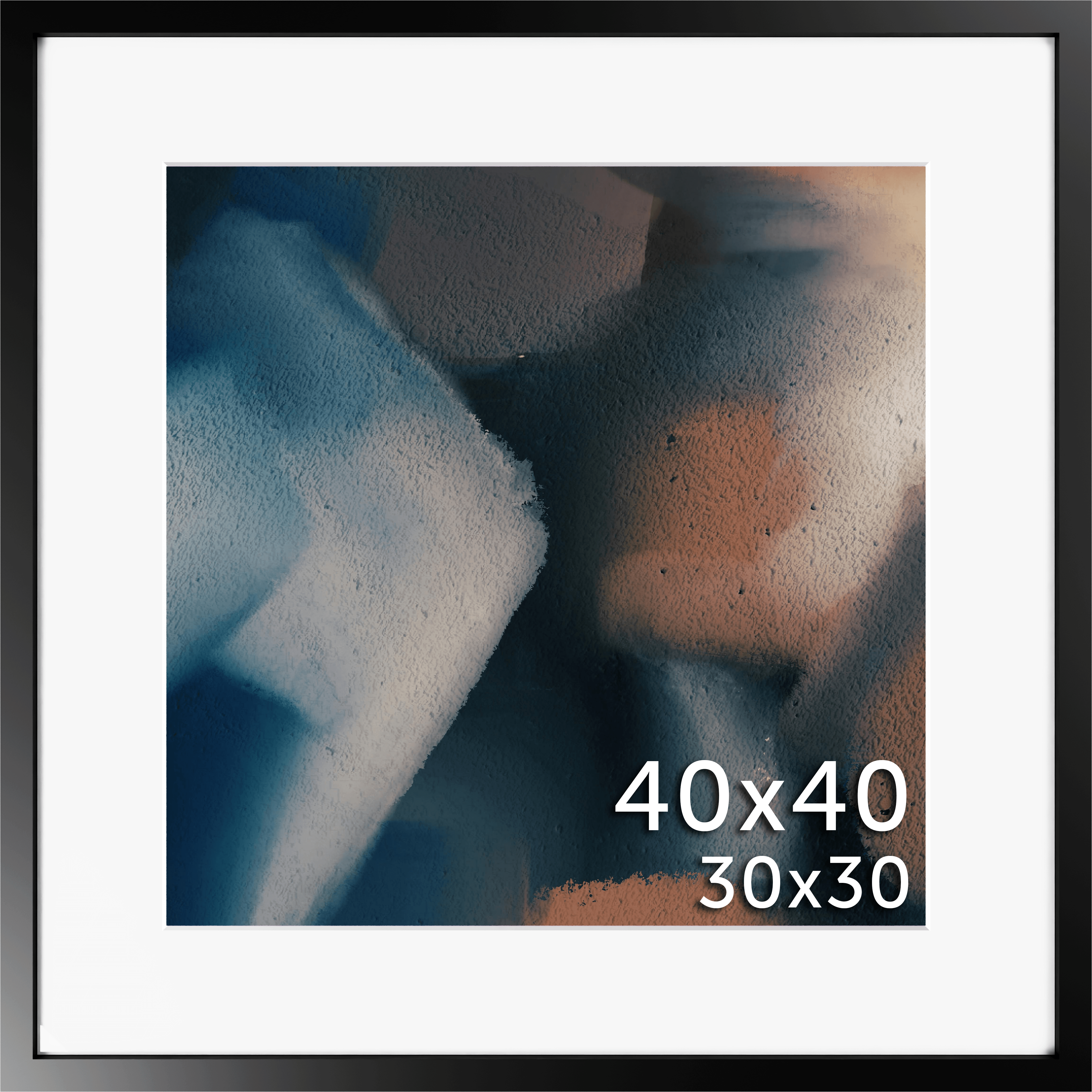 40x40 Matted Frame - Frame Amo