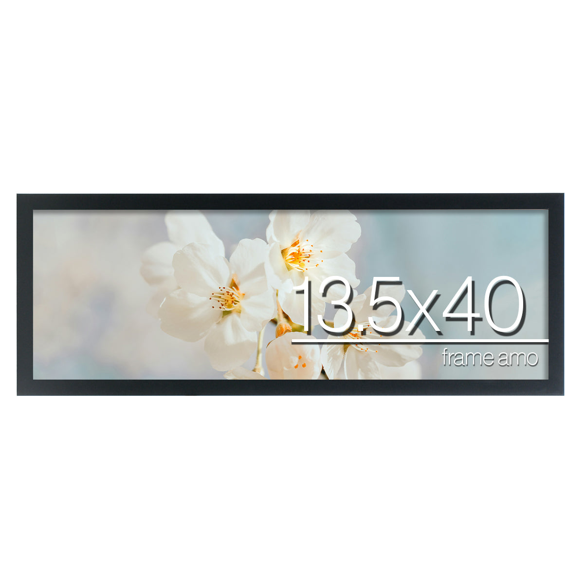 13.5x40 Modern Poster Frame, 1.25 Inch Wide and 1 Inch Thick Border, Acrylic Front