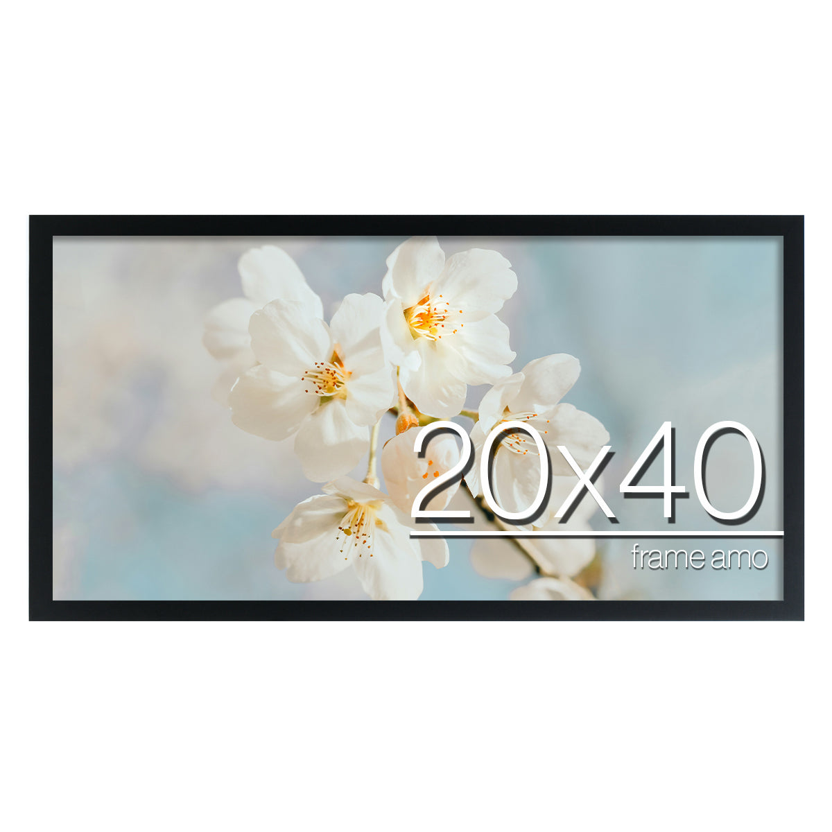 20x40 Modern Poster Frame, 1.25 Inch Wide and 1 Inch Thick Border, Acrylic Front