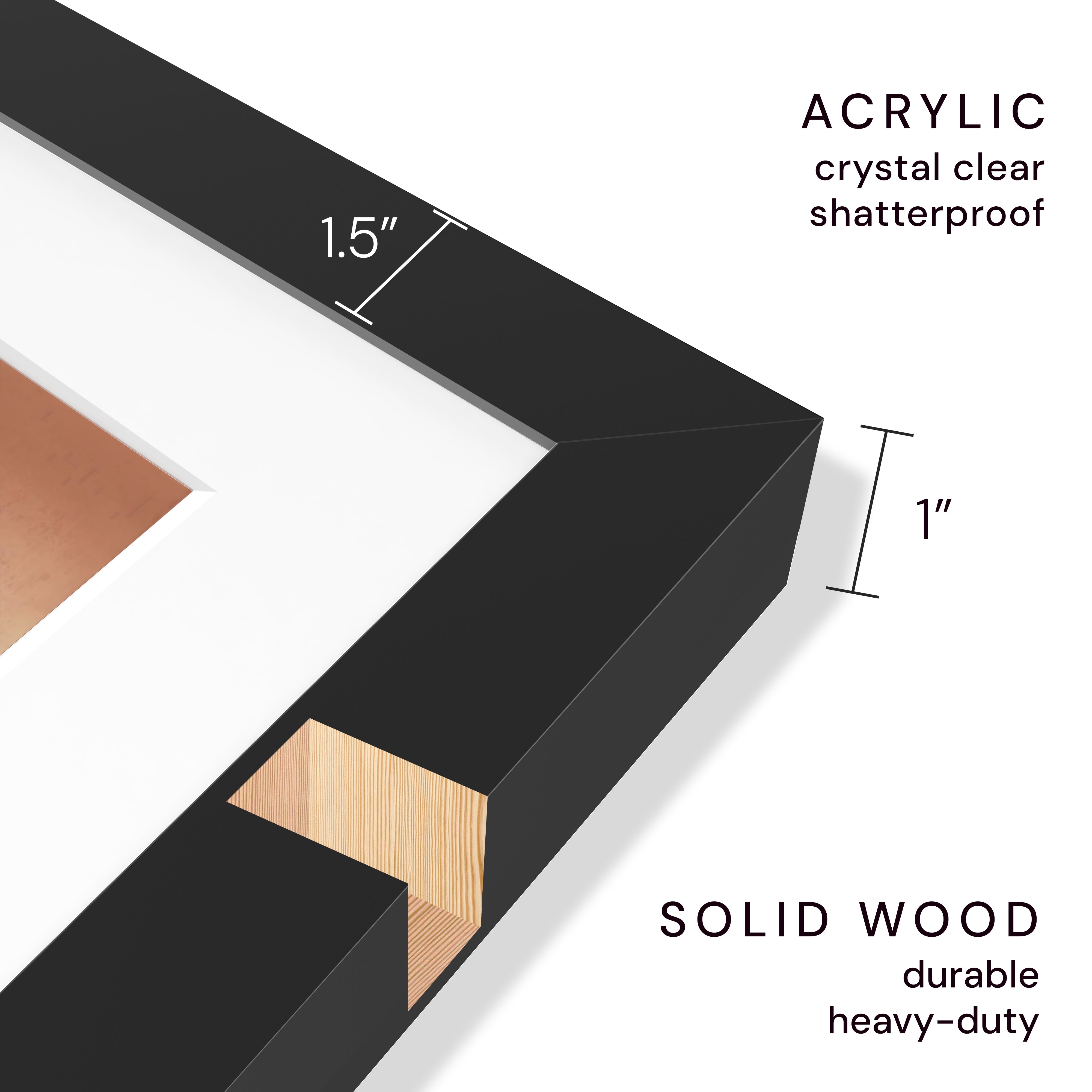 30x60 Matted Wood Frame