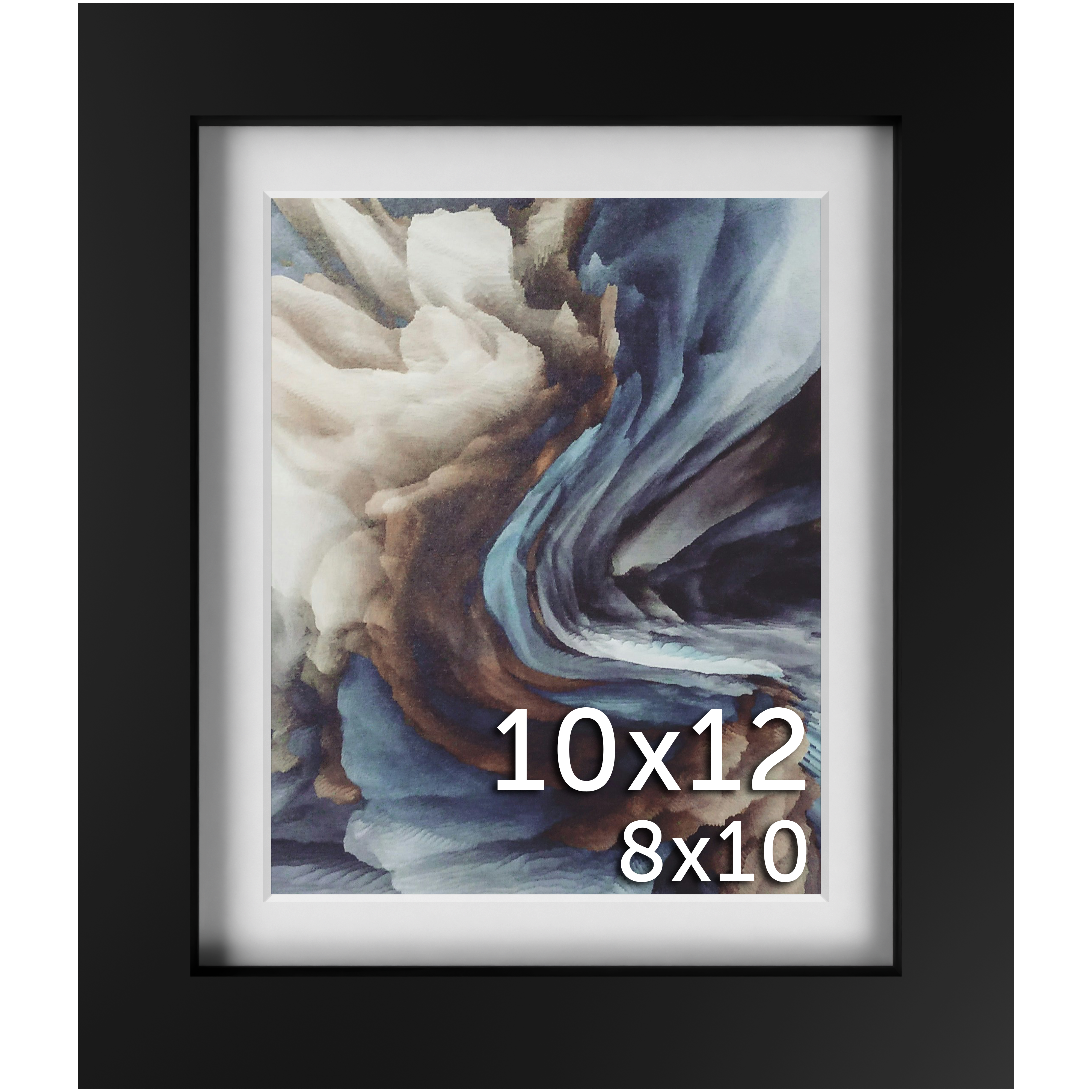 10x12 Black Matted Frame - Frame Amo