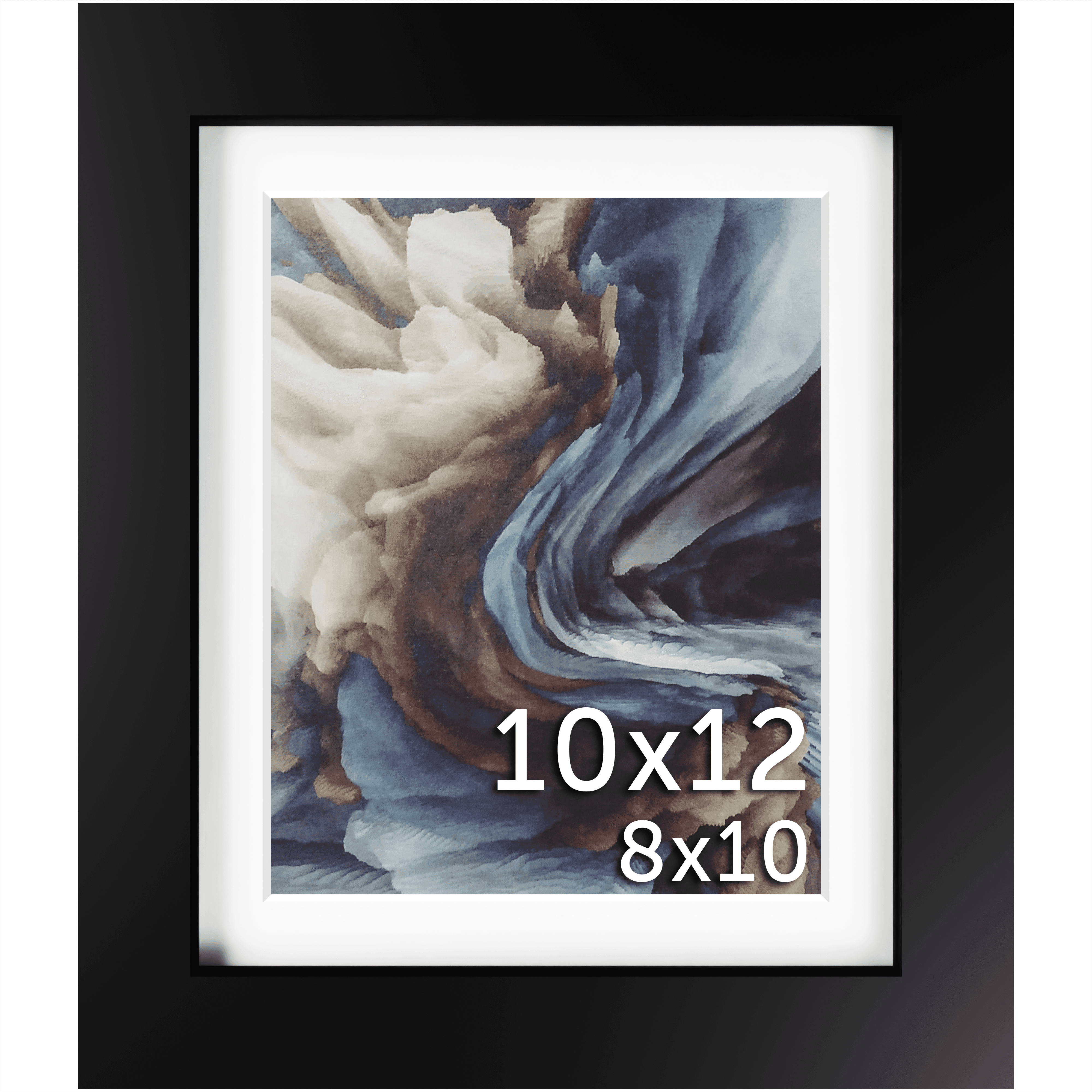 10x12 Black Matted Frame - Frame Amo