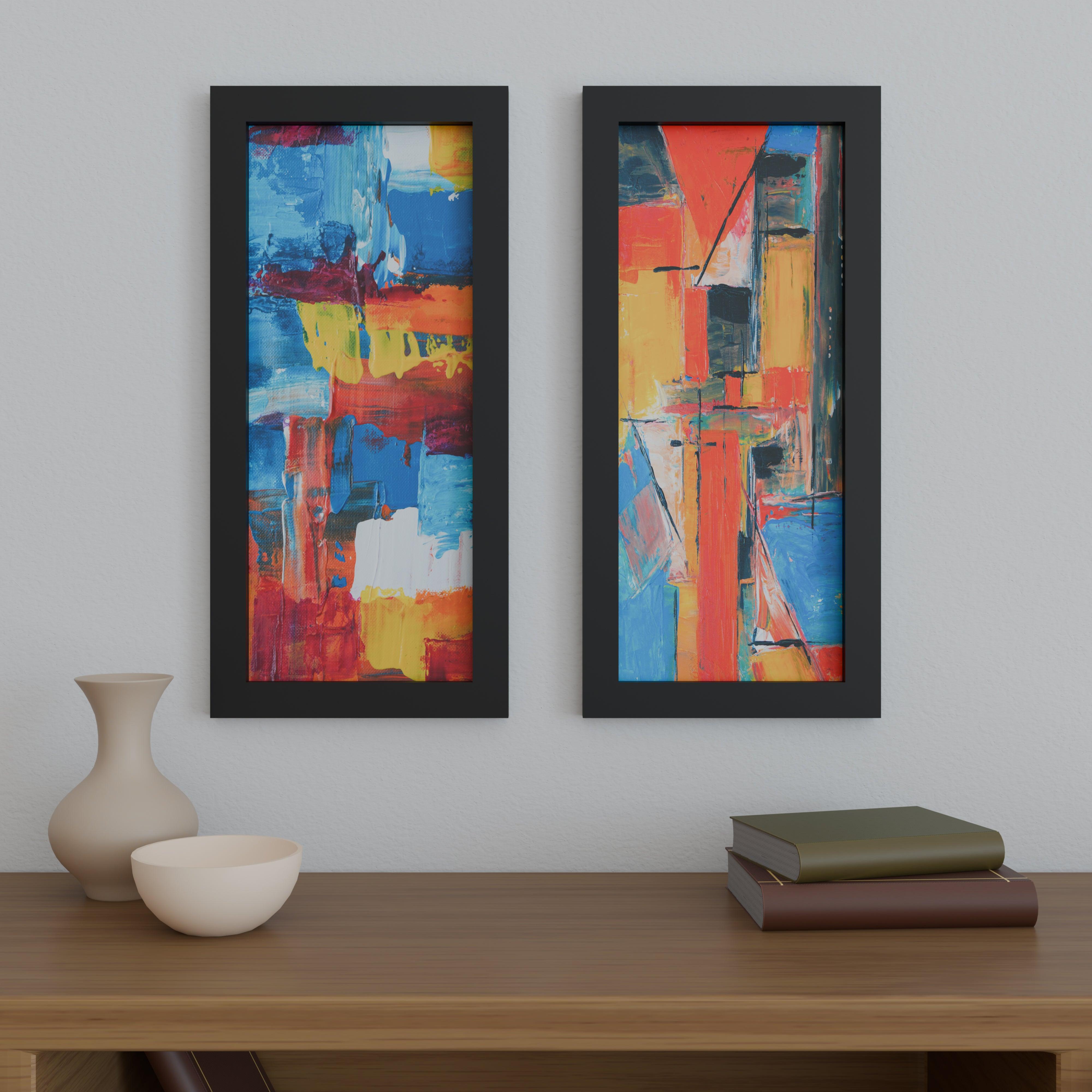 10x24 Matted Wood Frame