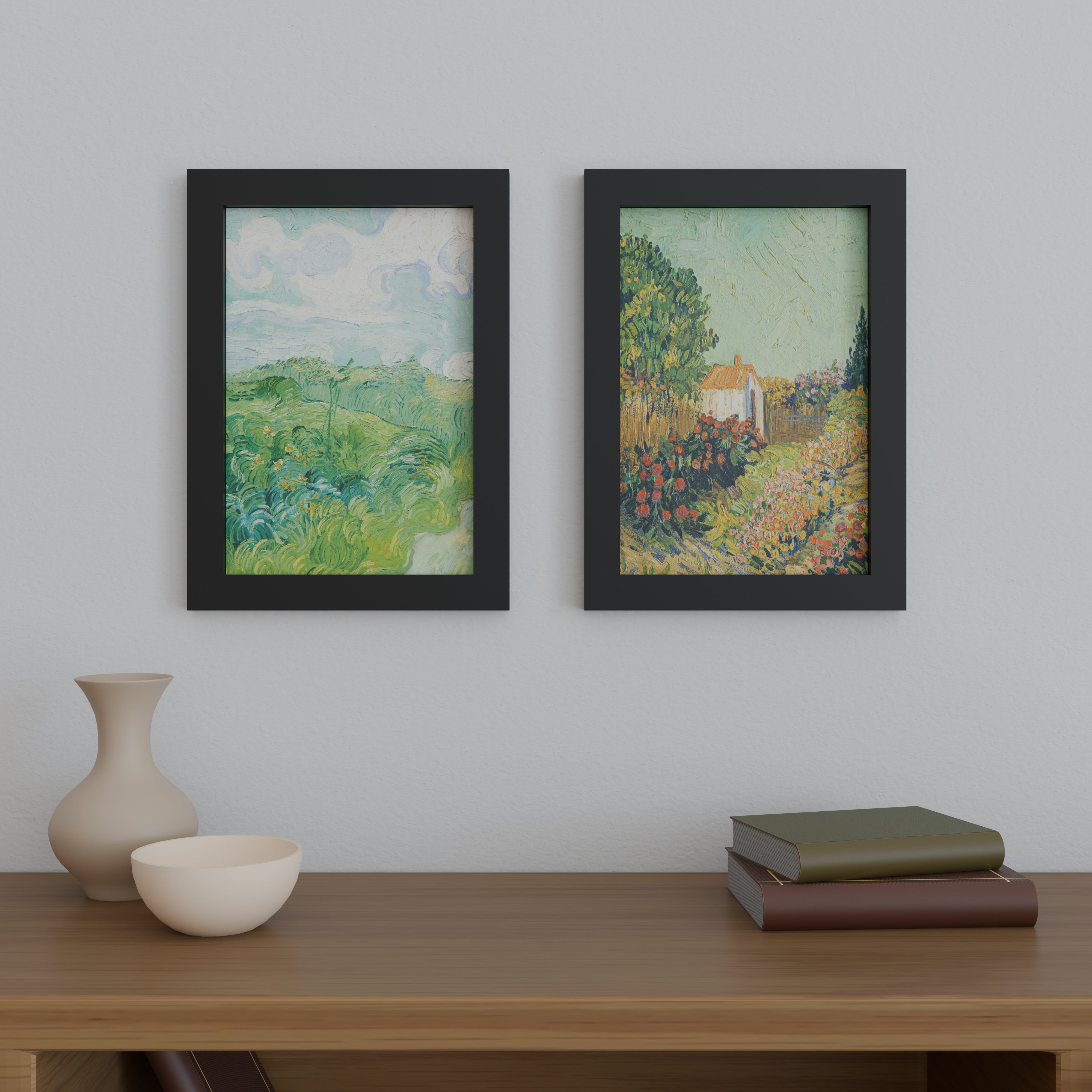 11x16 Matted Wood Frame
