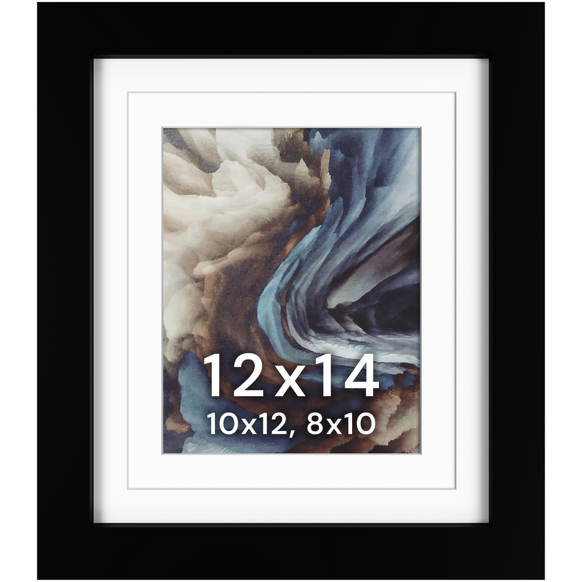 12x14 Wood Frame Double Matted to 10x12 and 8x10 - Glass