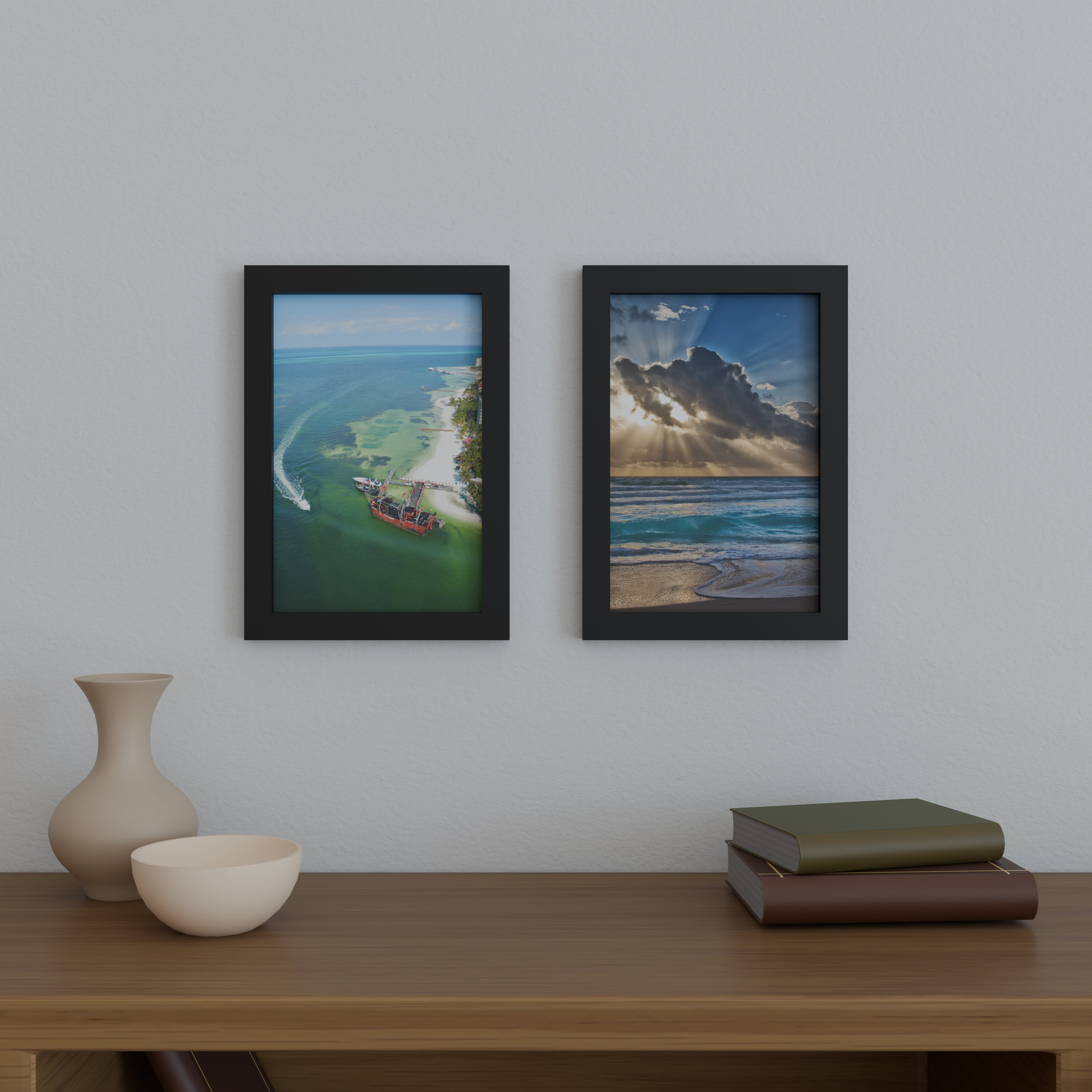 12x18 Matted Wood Frame