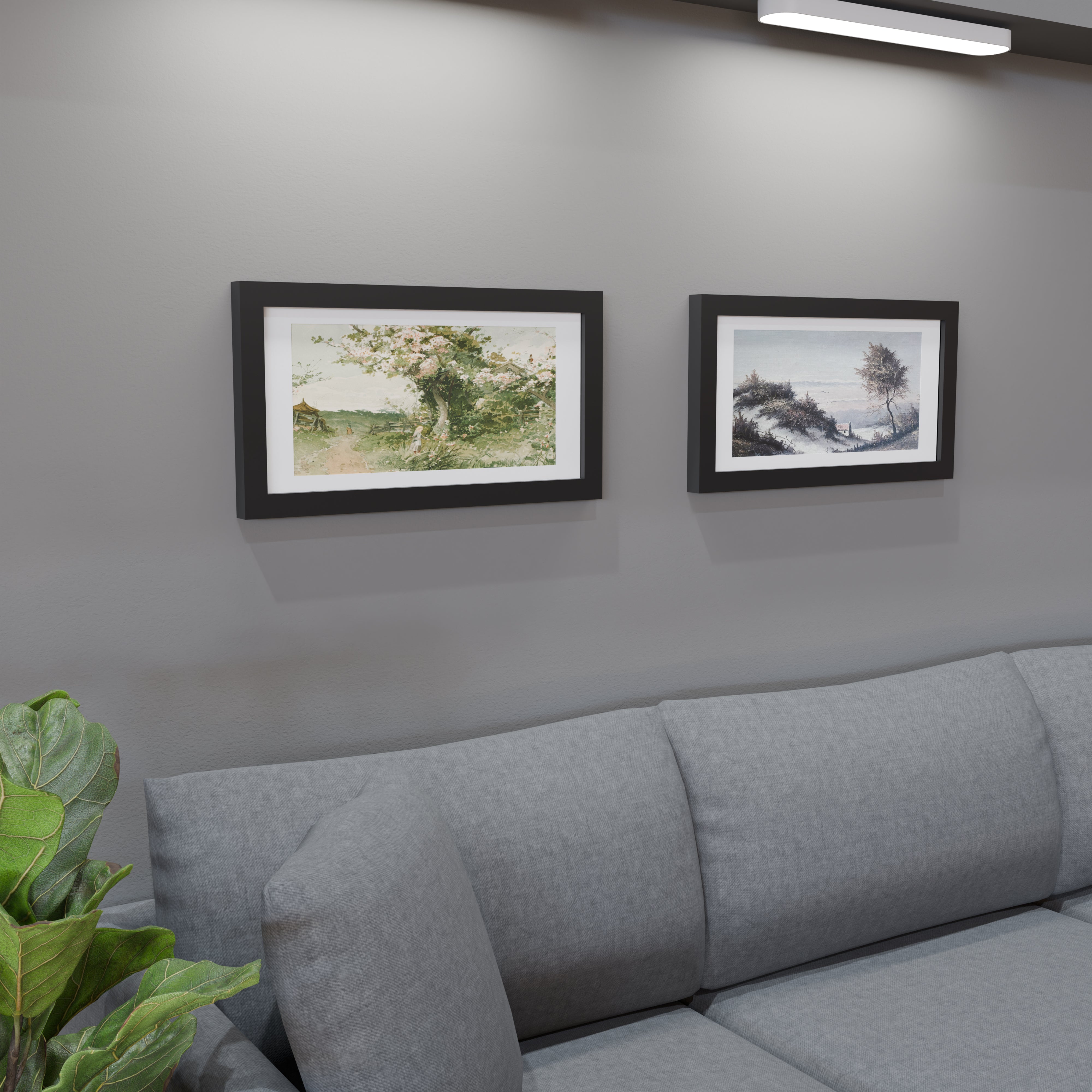 12x24 Matted Wood Frame