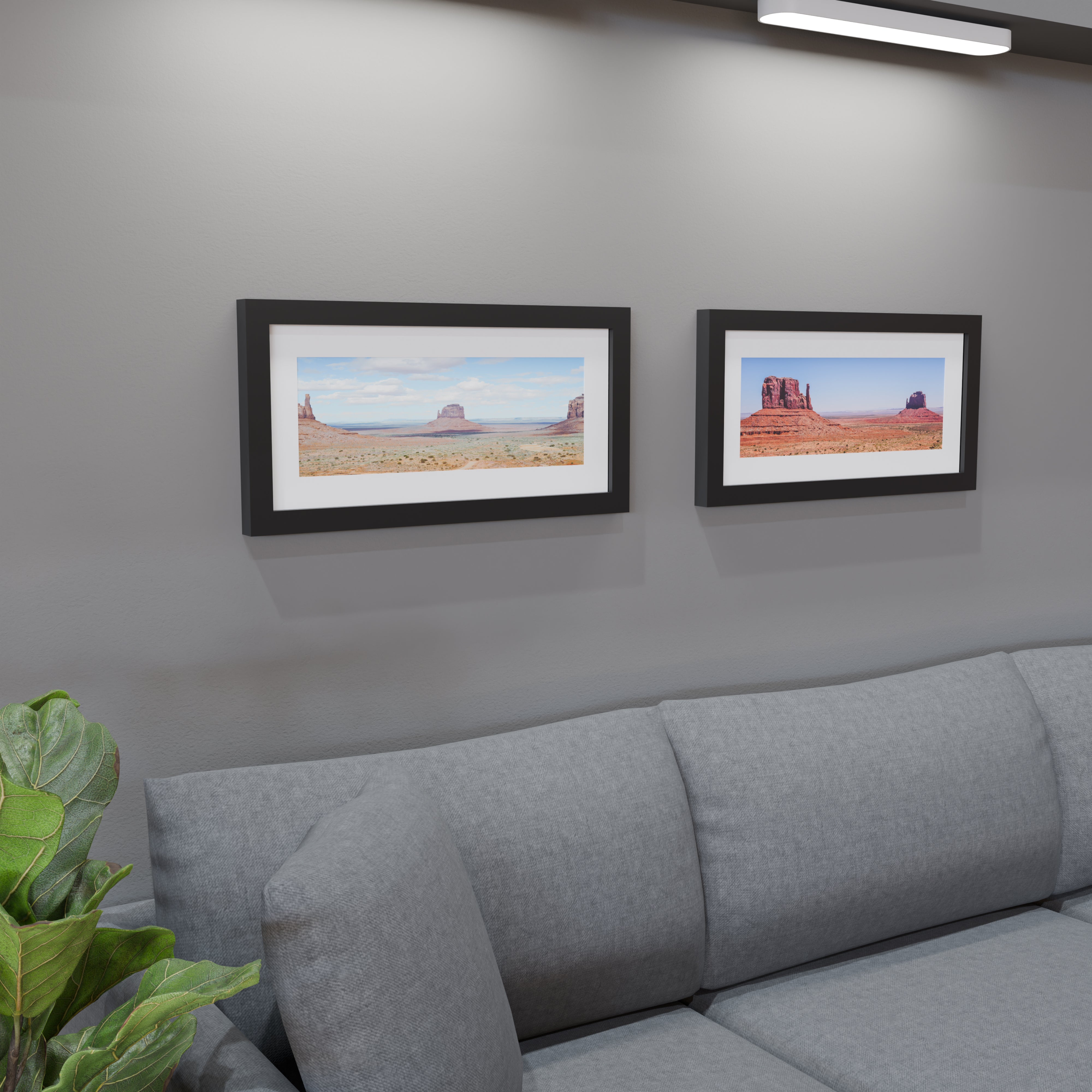 12x26 Matted Wood Frame