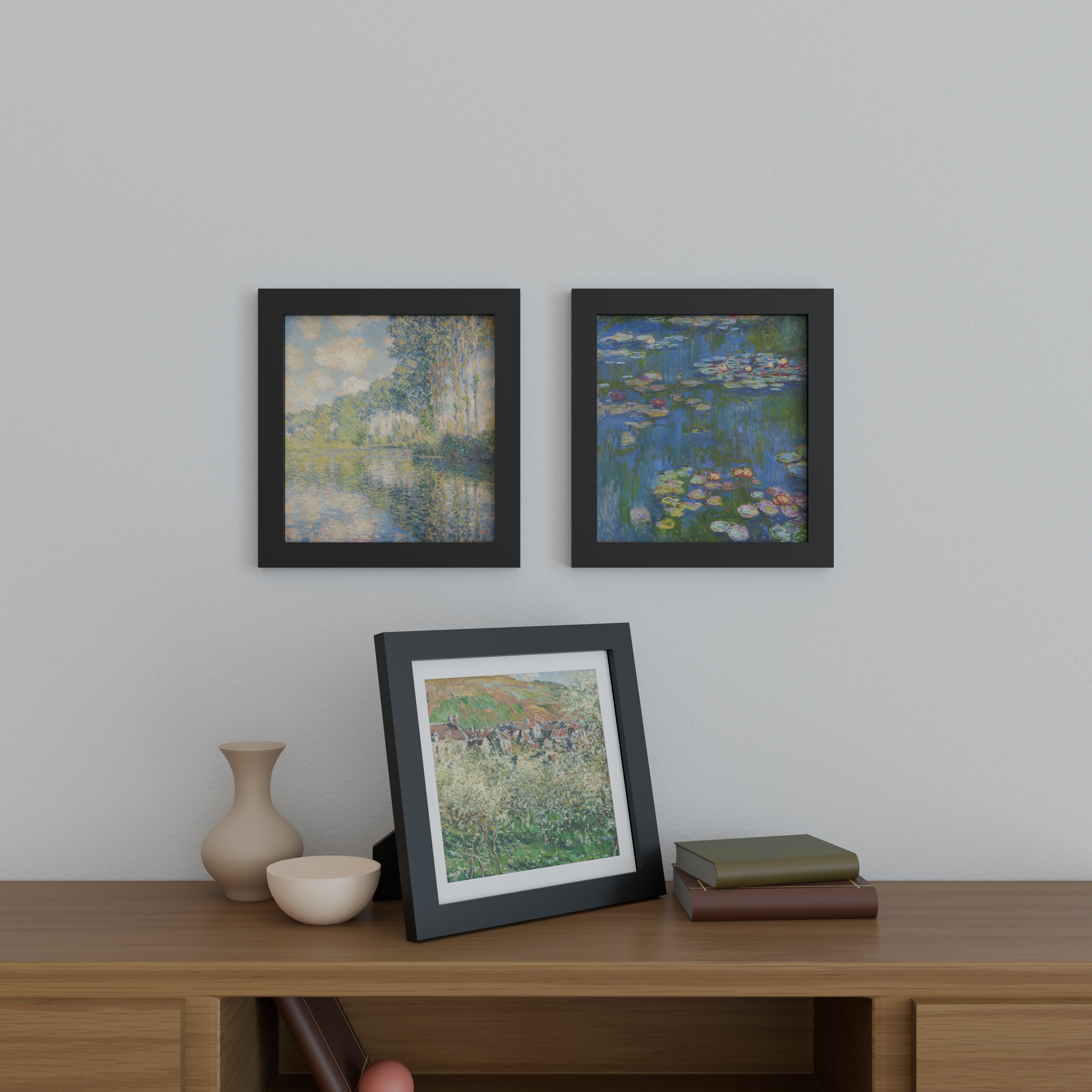 13x14 Matted Wood Frame