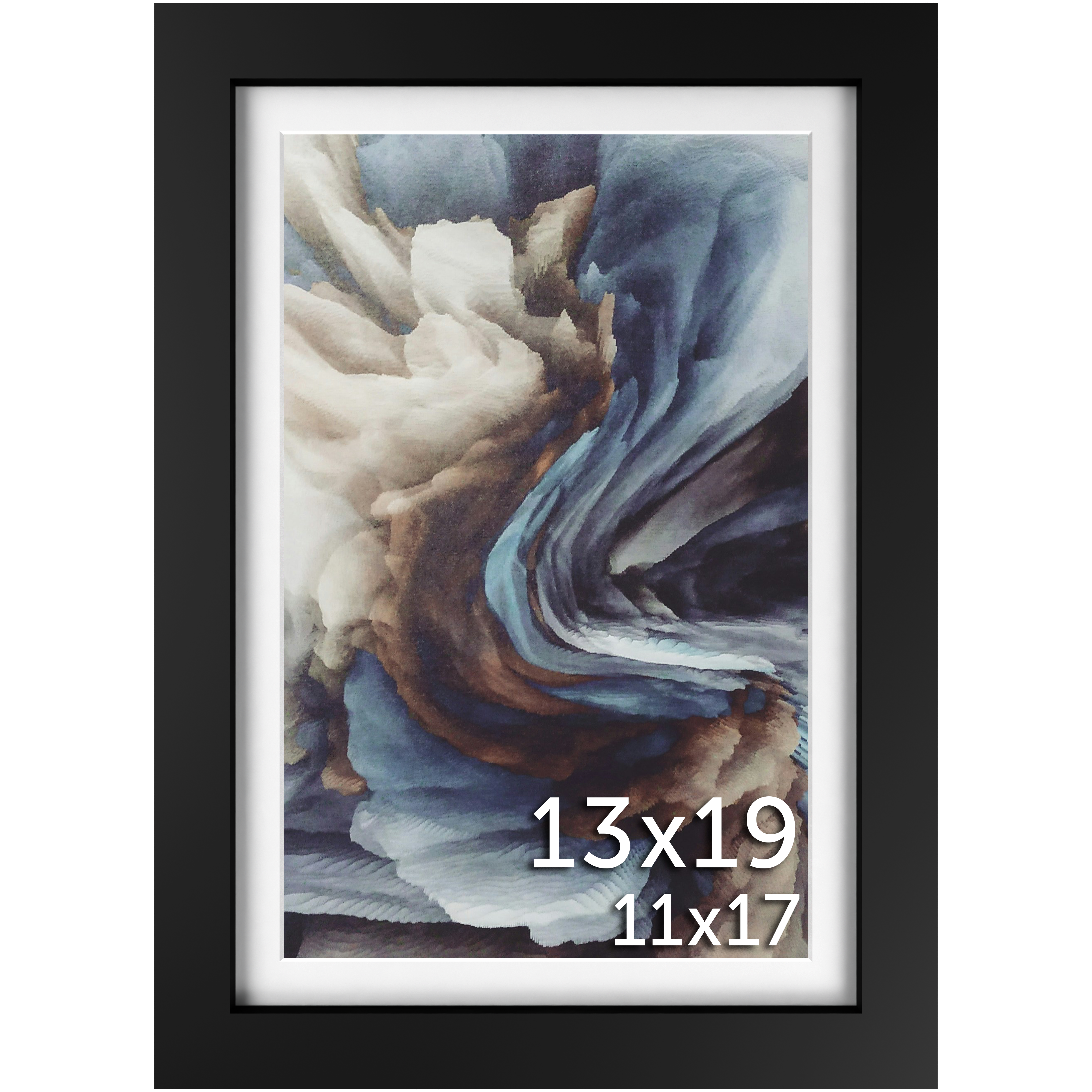 13x19 Black Matted Frame - Frame Amo