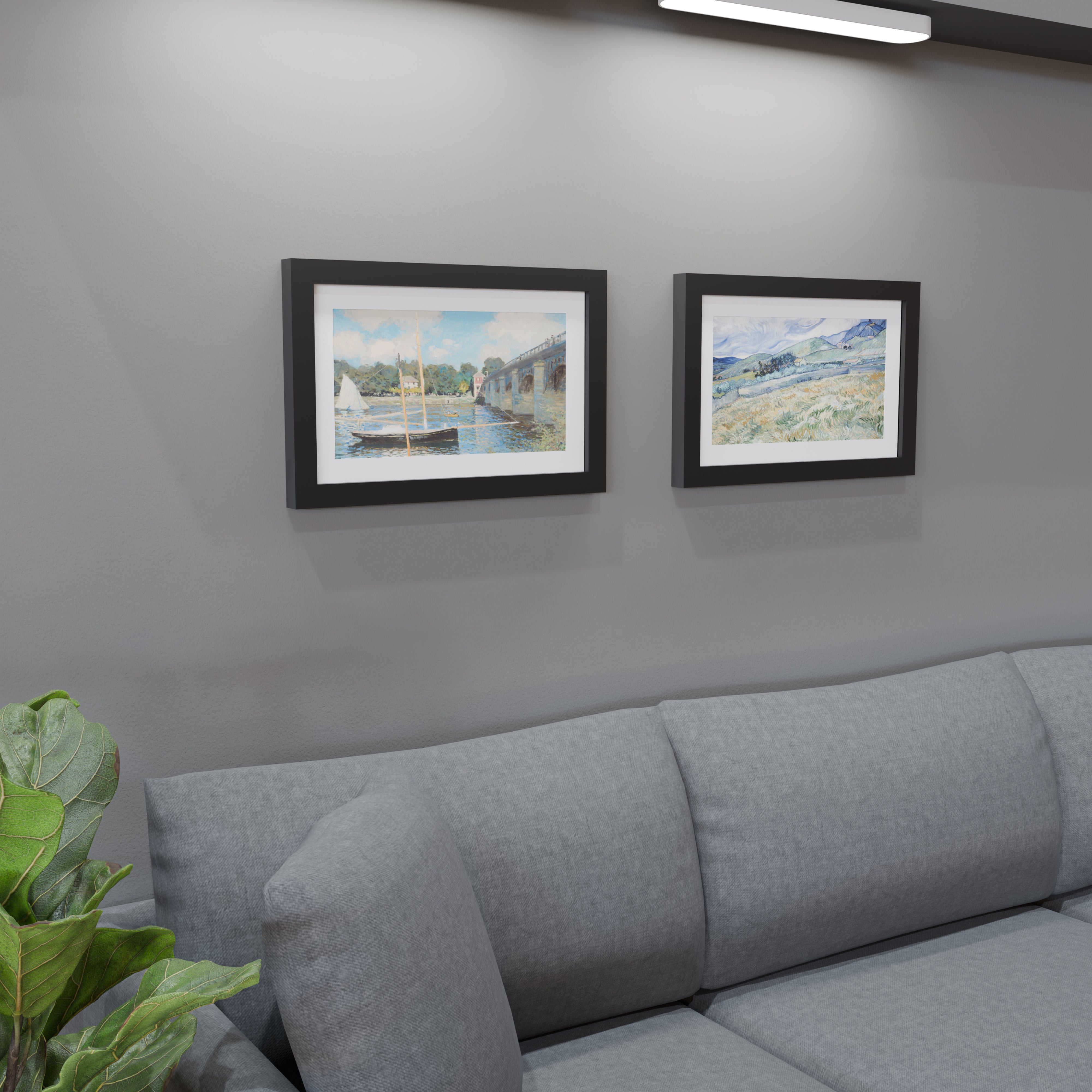 13x21 Matted Wood Frame