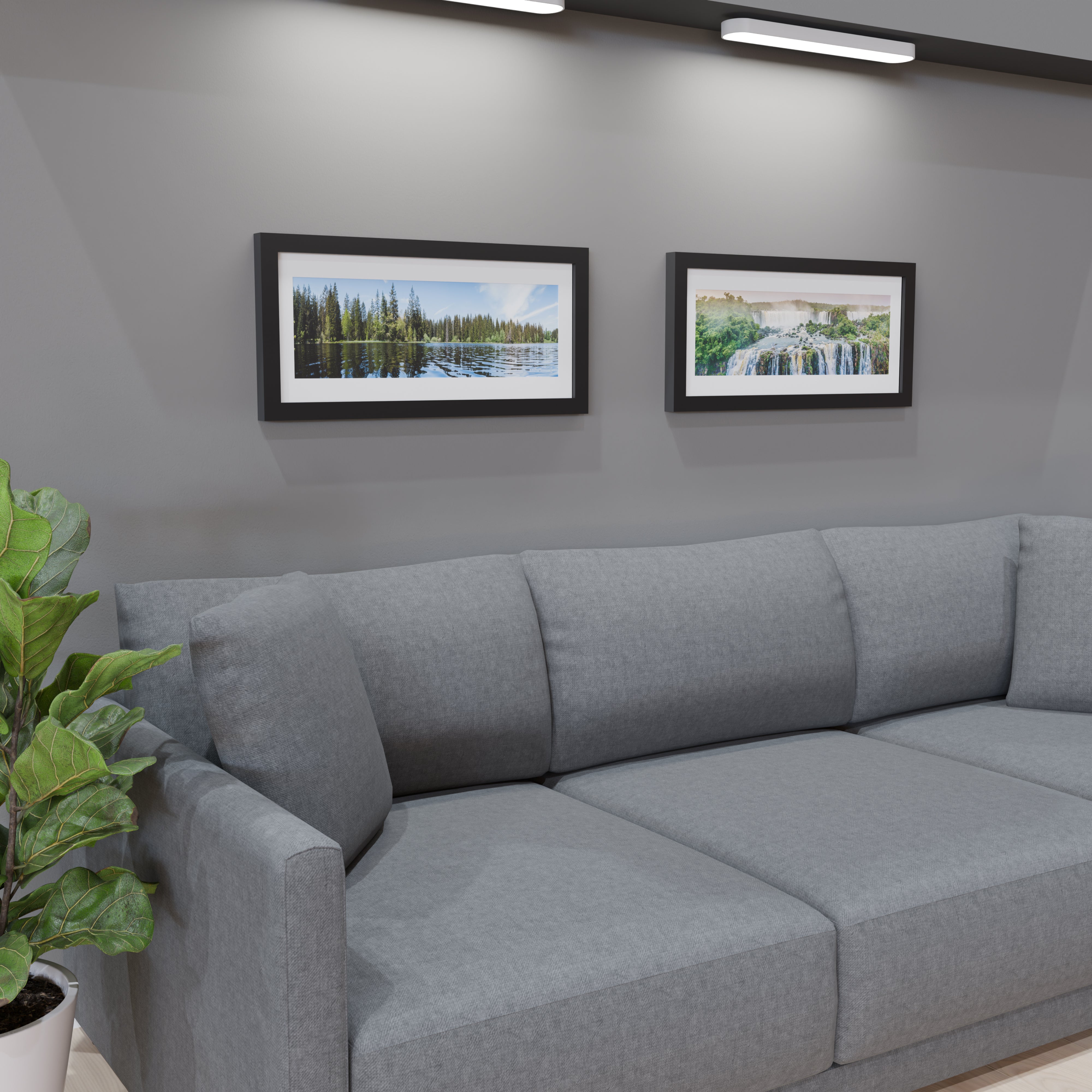 13x30 Matted Wood Frame