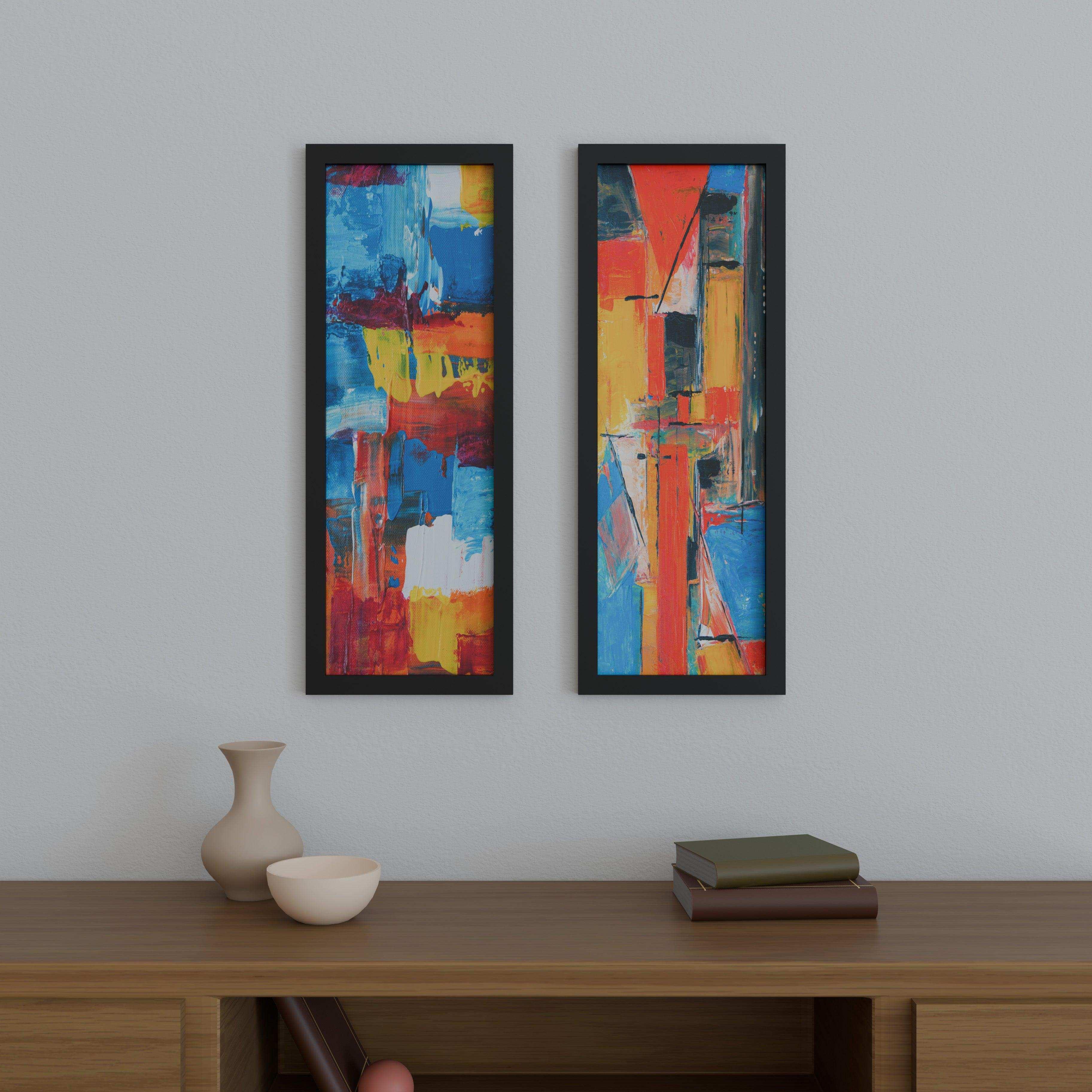 13.5x40 Matted Wood Frame