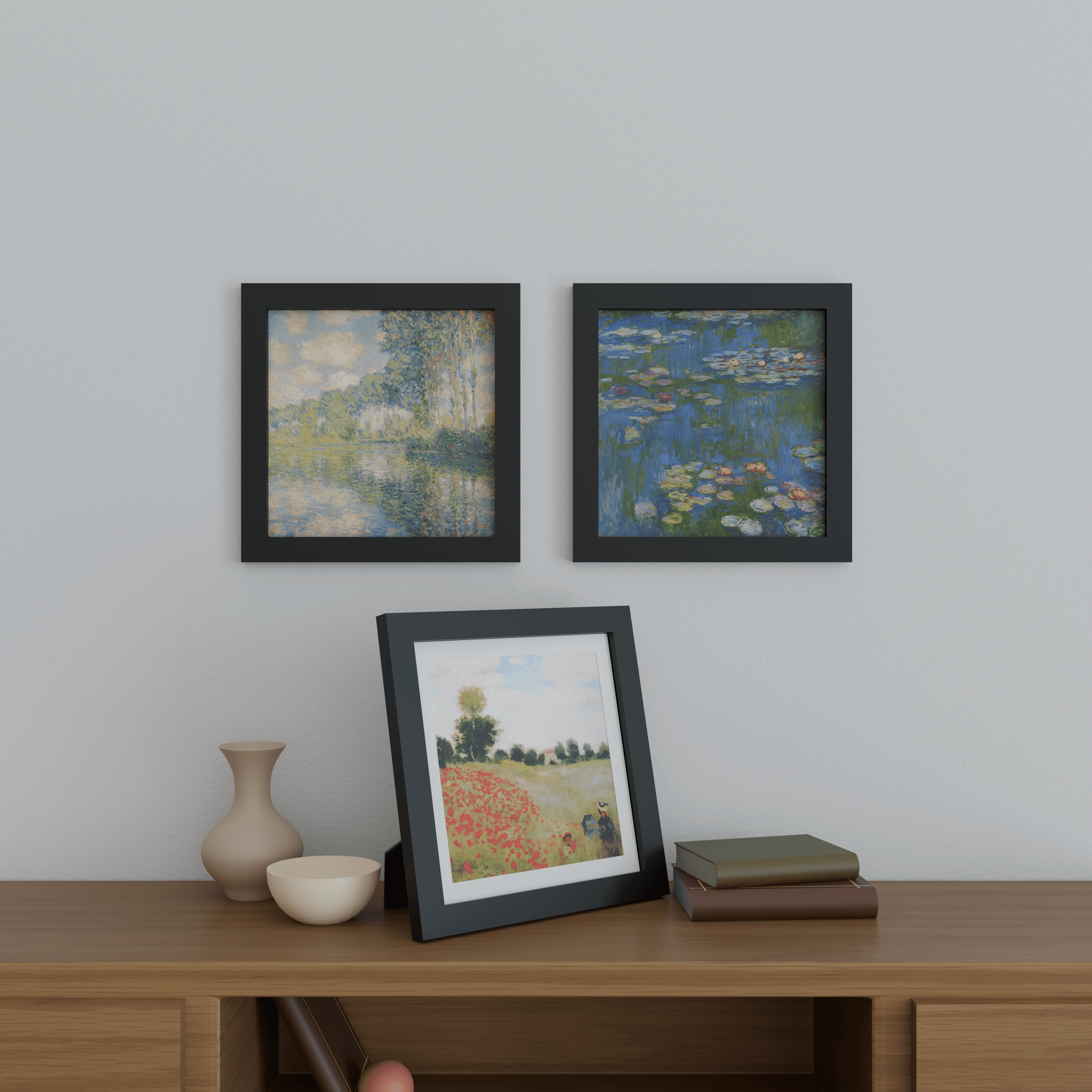 14x14 Matted Wood Frame
