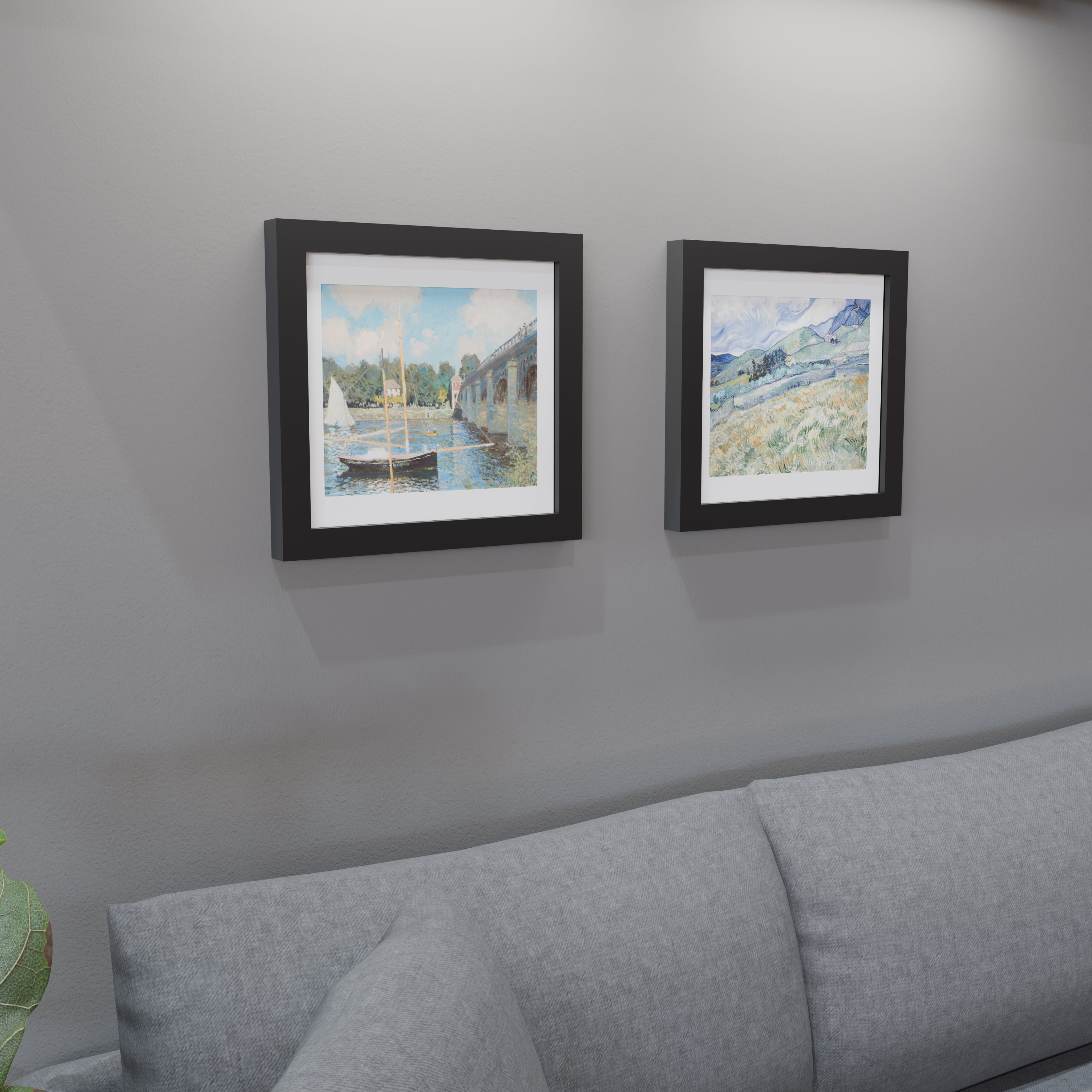 14x15 Matted Wood Frame