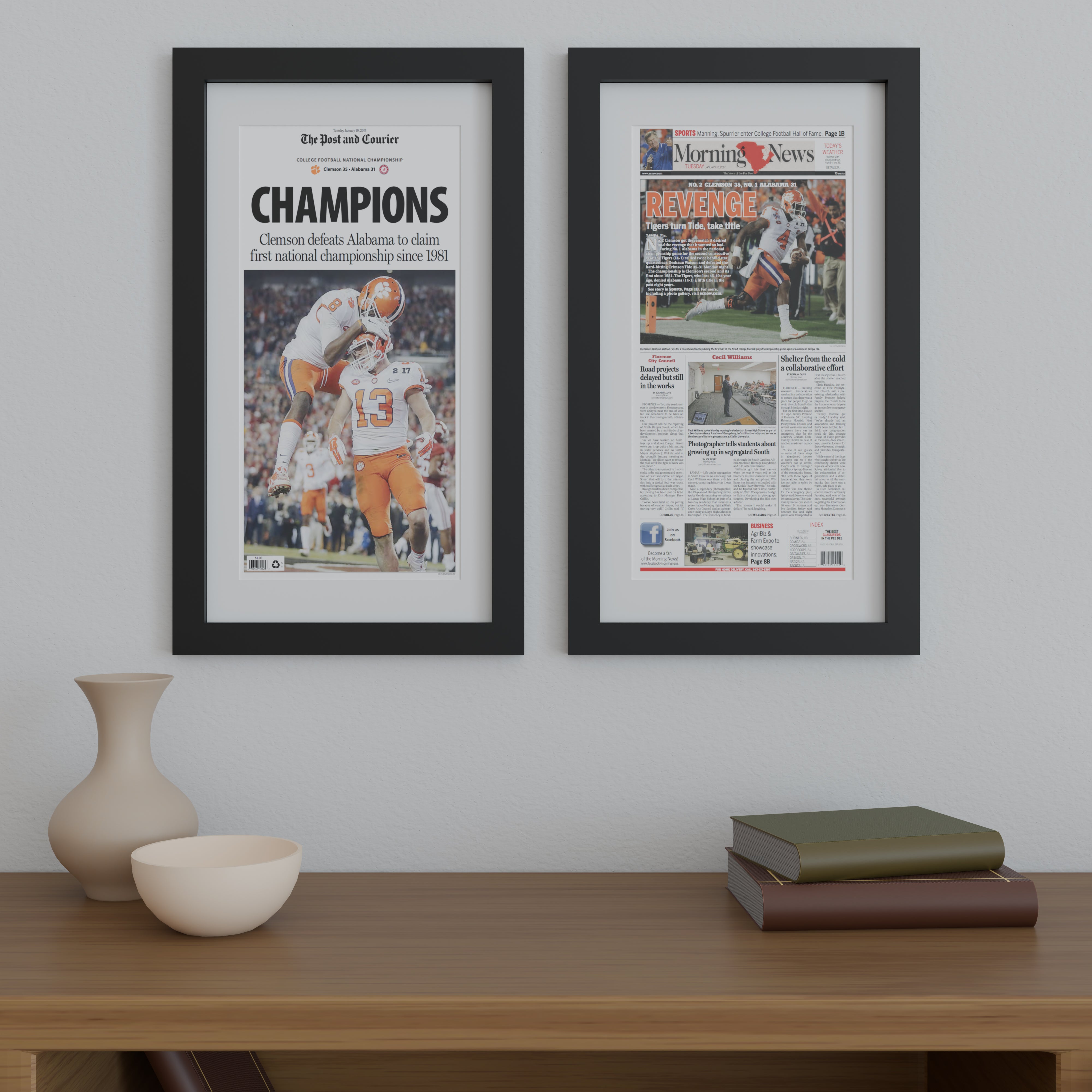 14x26 Matted Wood Frame