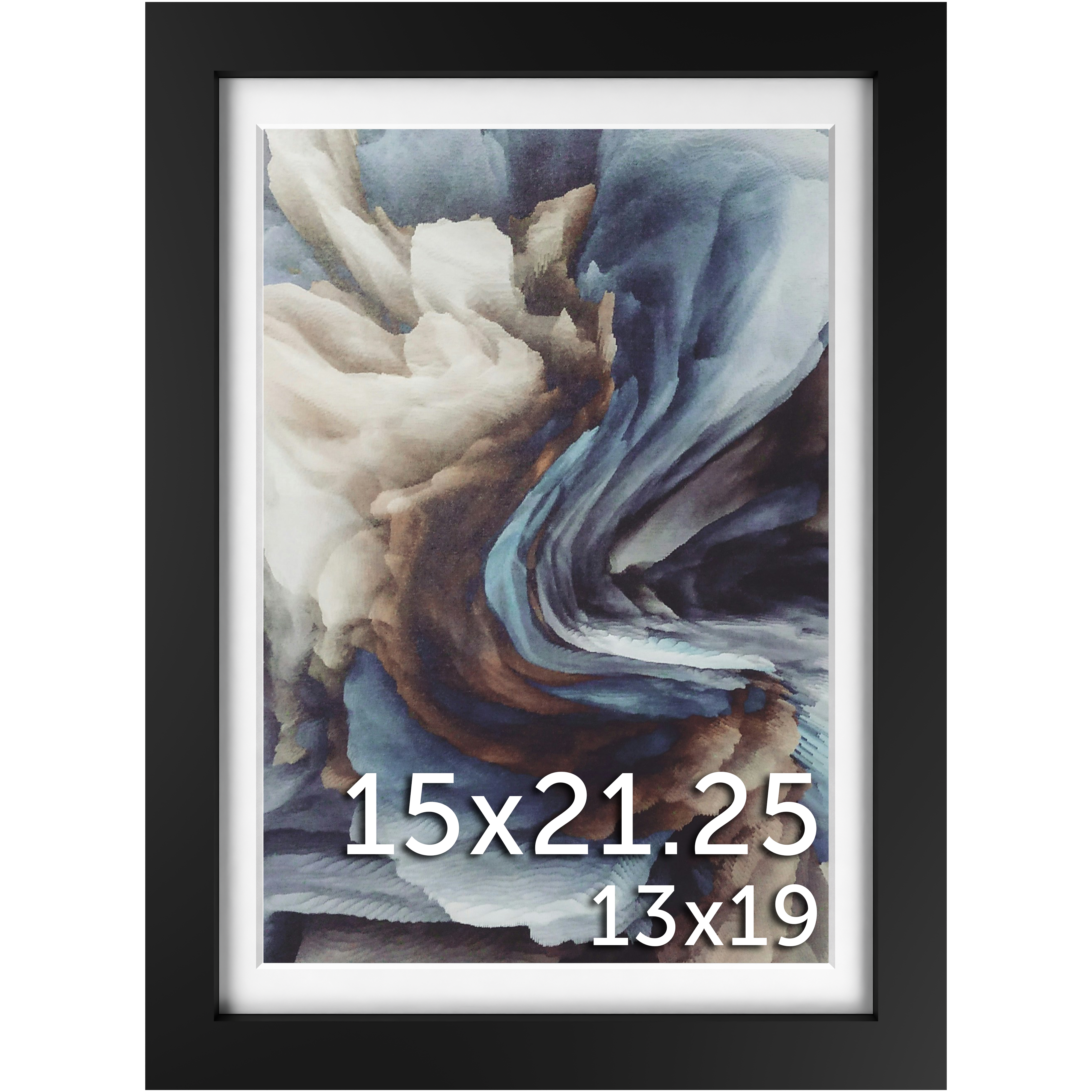 15x21.25 Black Matted Frame - Frame Amo