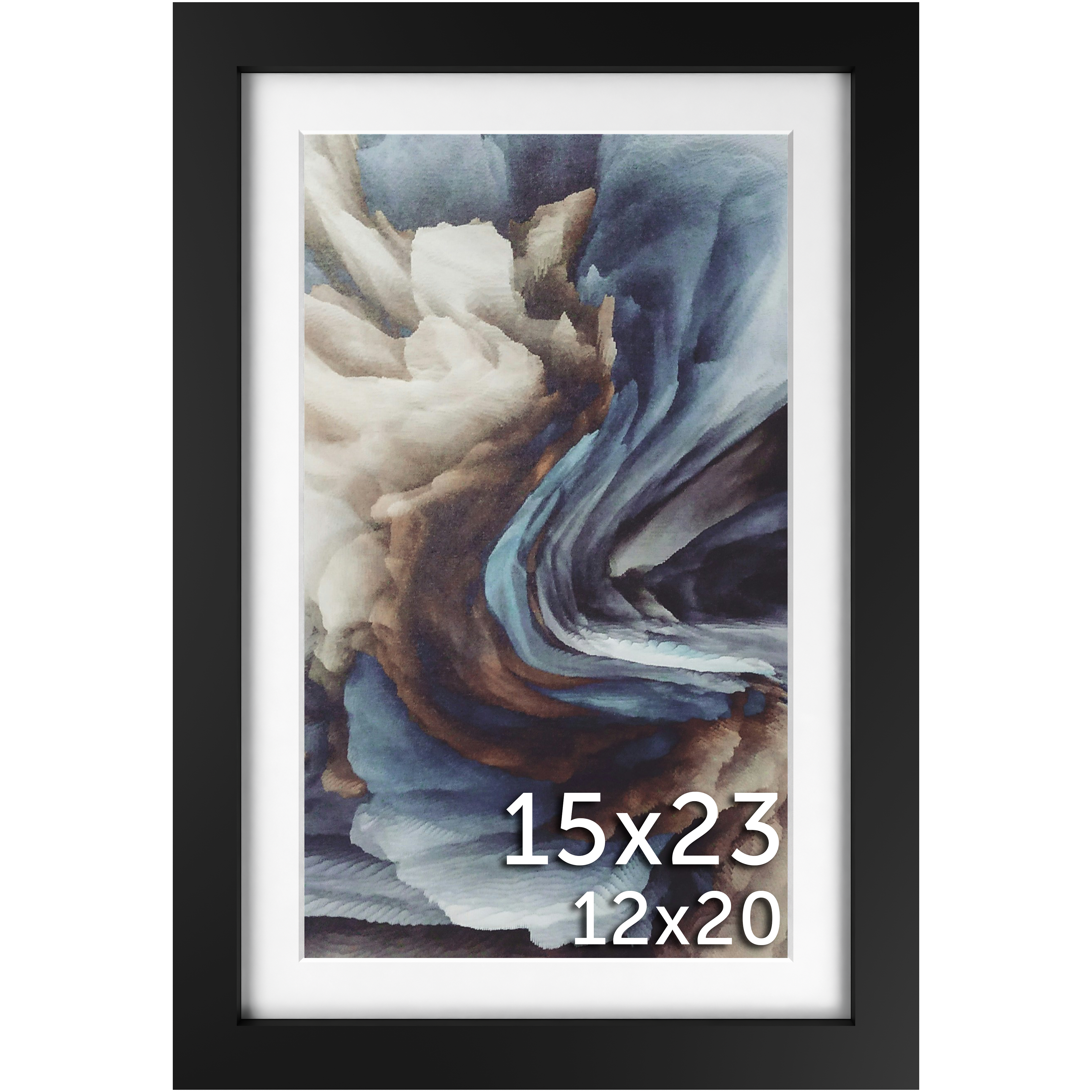 15x23 Black Matted Frame - Frame Amo