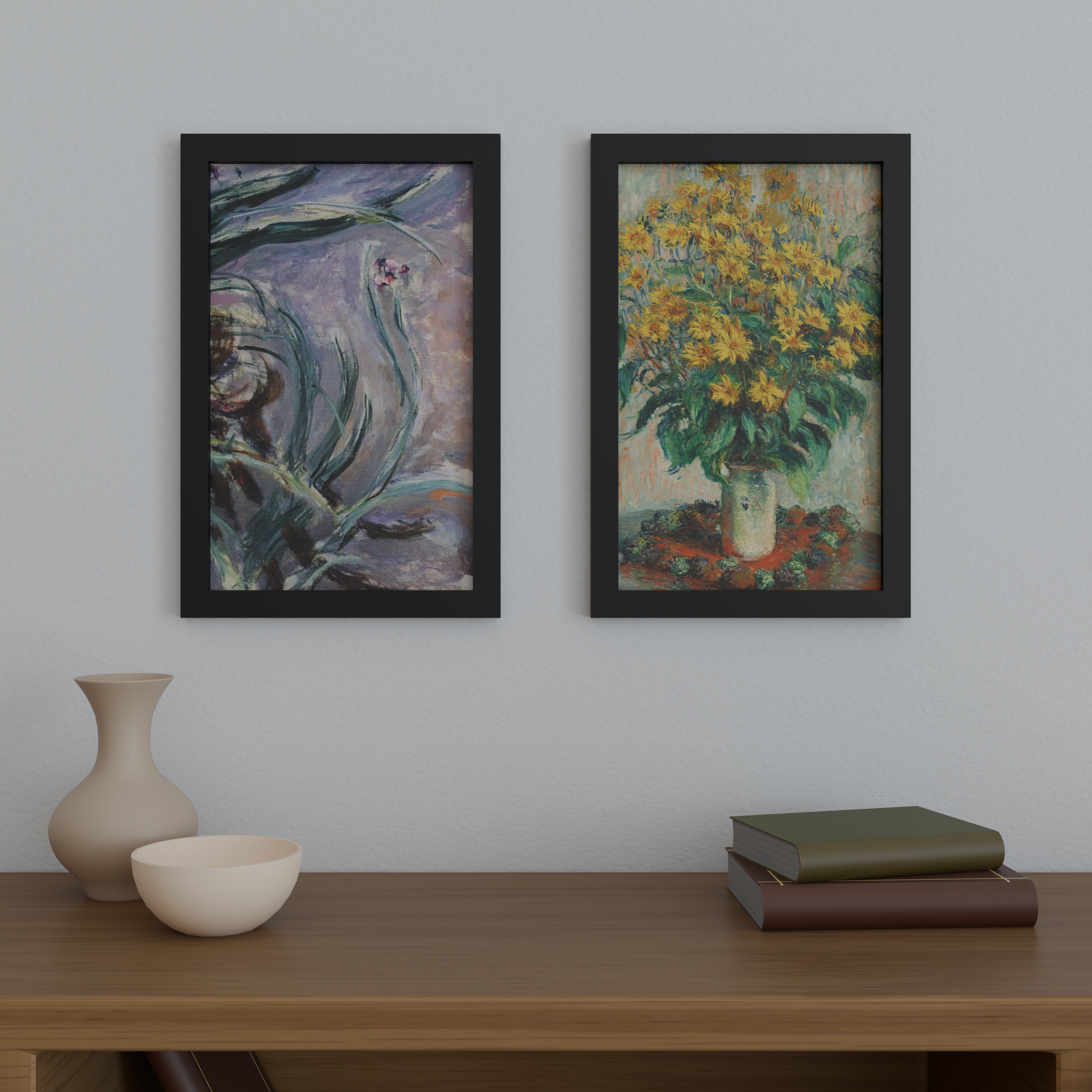 15x24 Matted Wood Frame