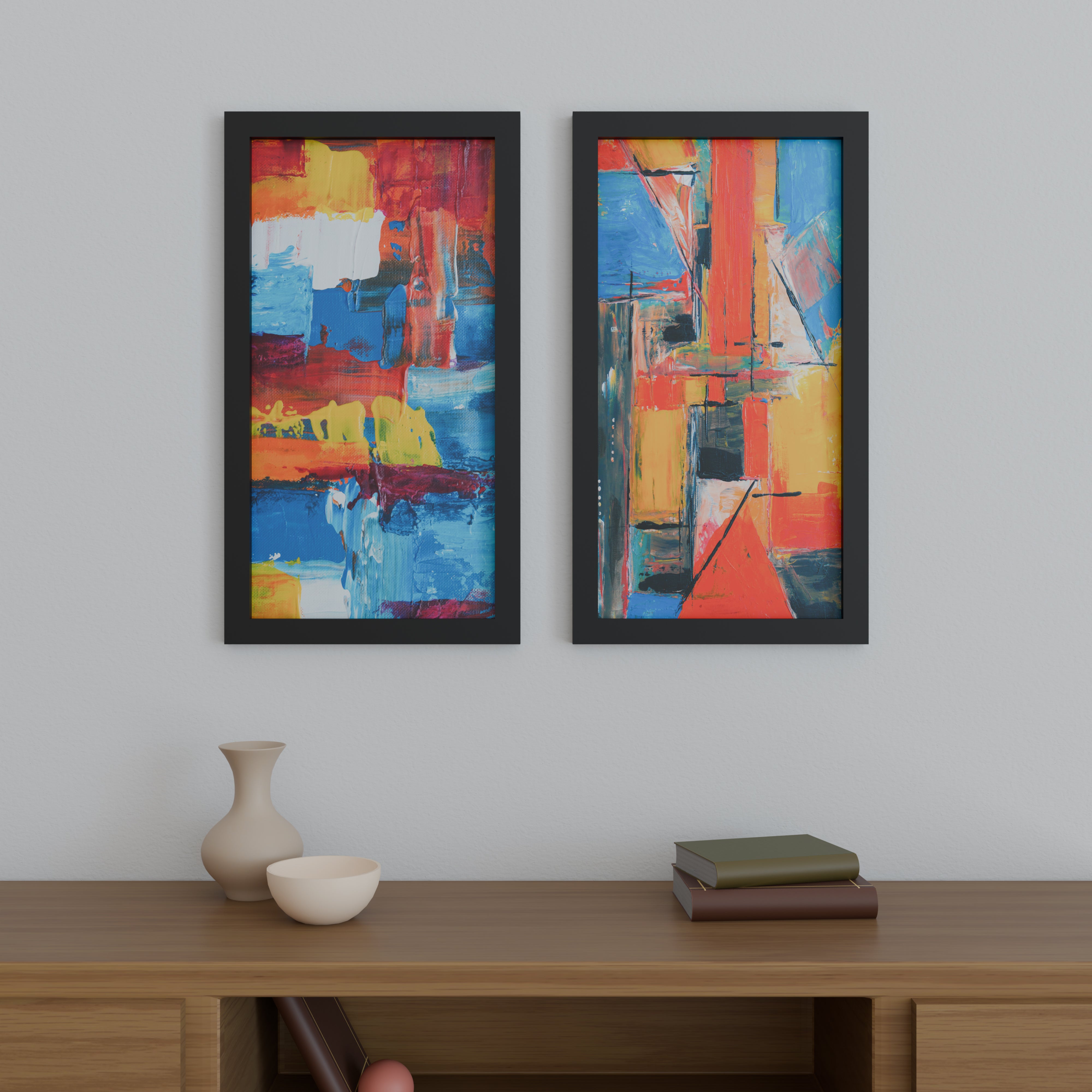 15x29 Matted Wood Frame