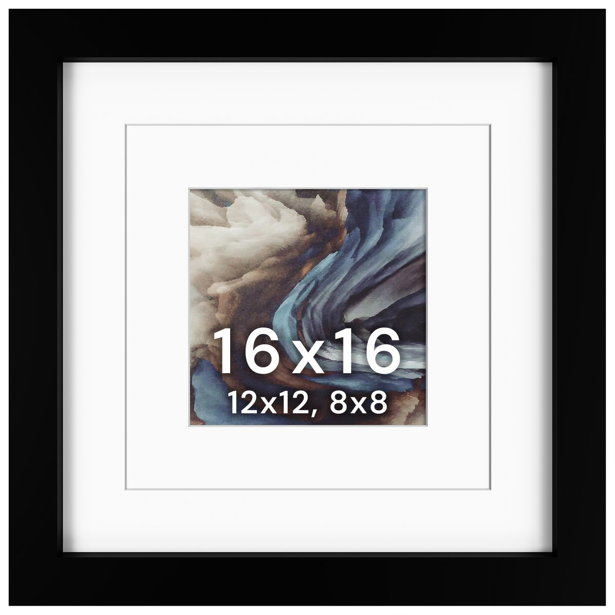 16x16 Marco Foto Madera Mate