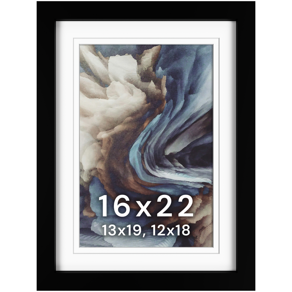 16x22 Marco Foto Madera Mate