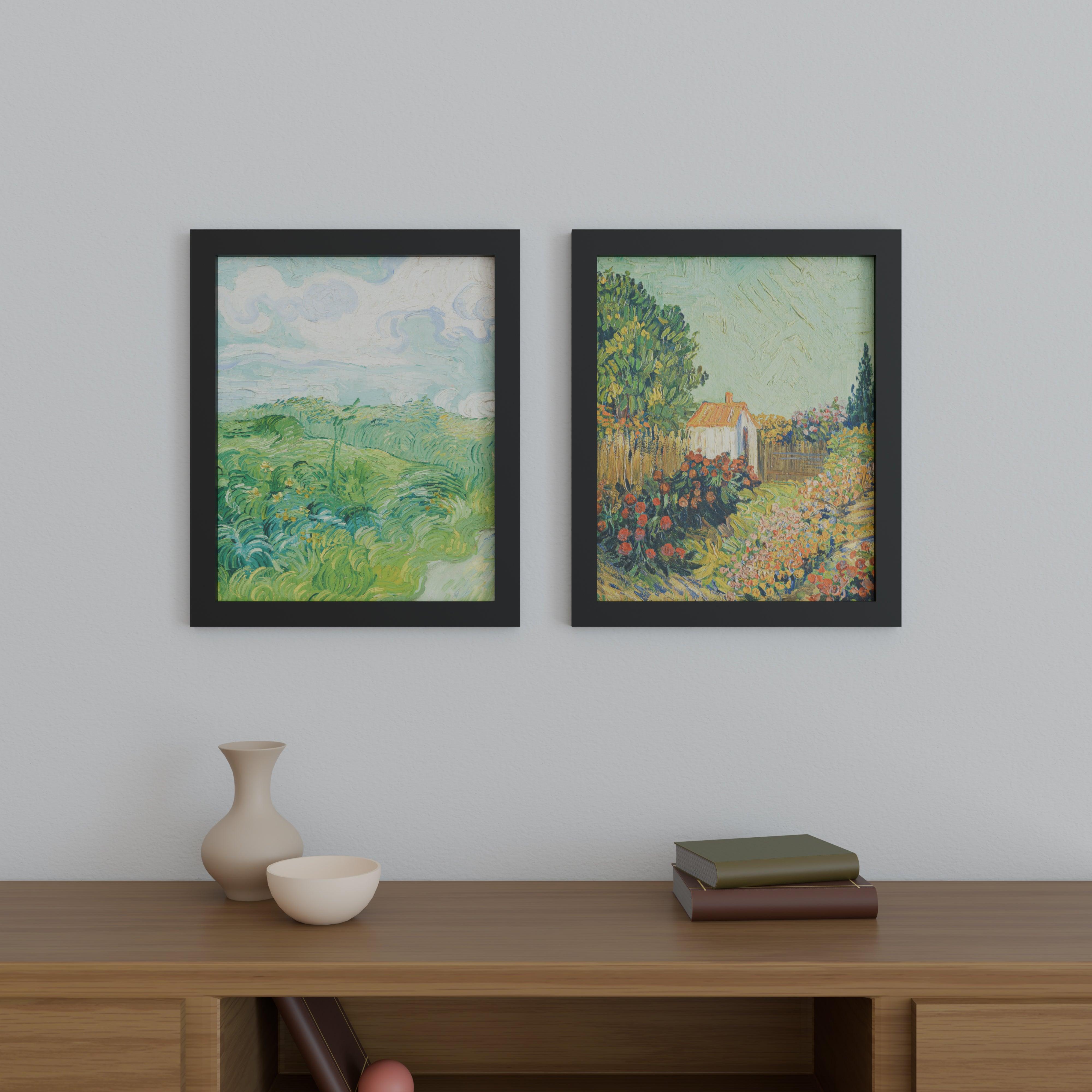 17x21 Frame Matted to 14x18 – Solid Wood Poster Frame with