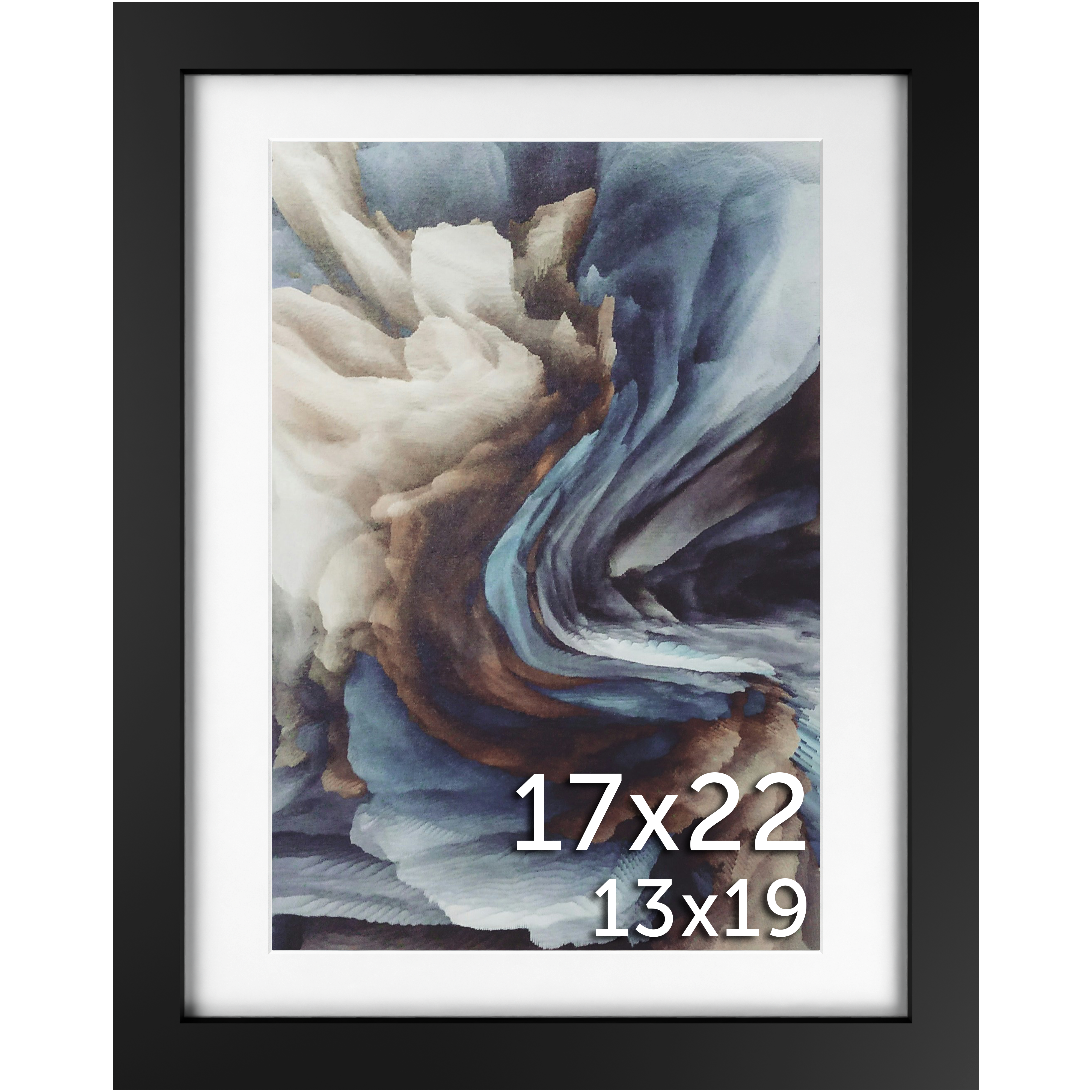 17x22 Black Matted Frame - Frame Amo