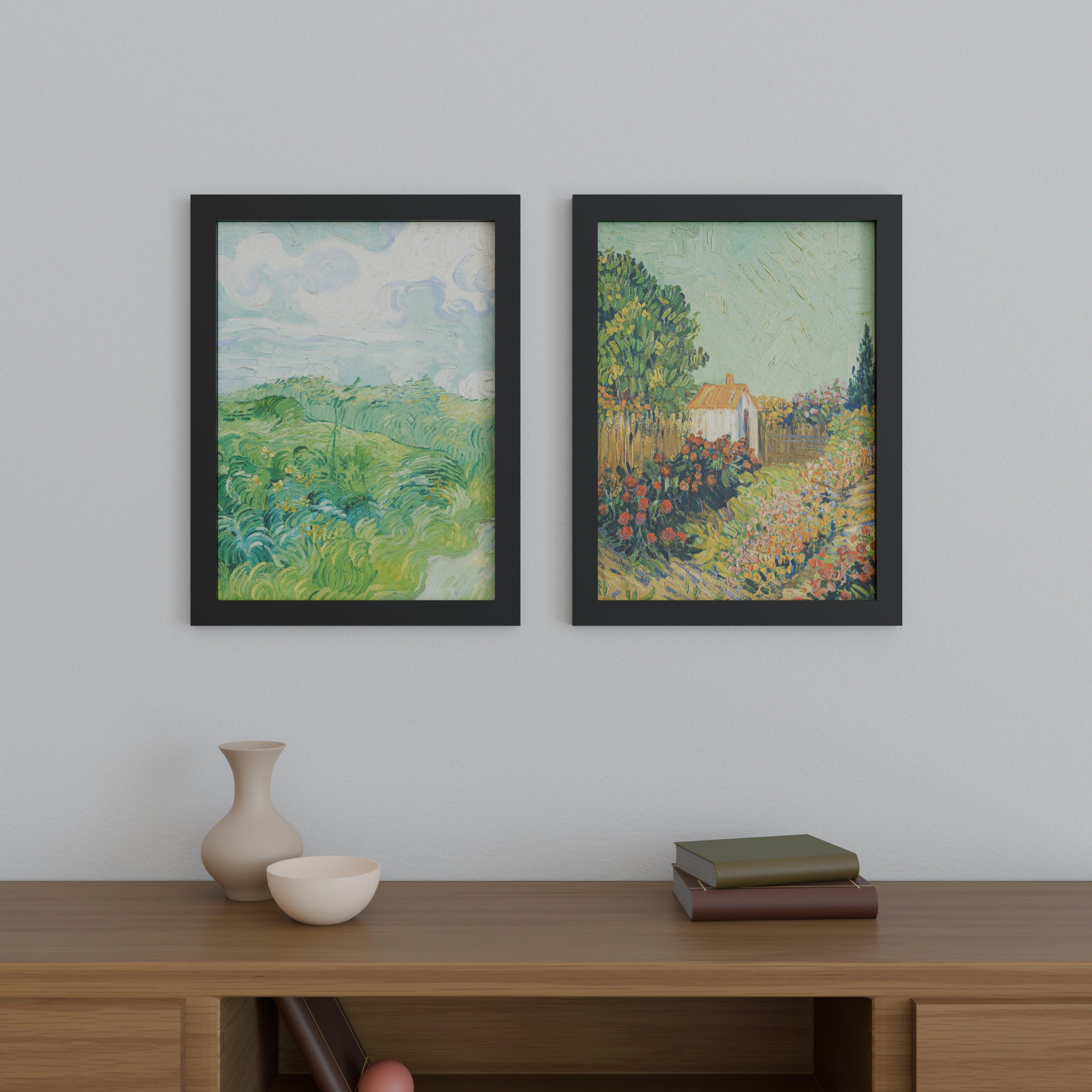 17x23 Frame Matted to 14x20 – Solid Wood Poster Frame with