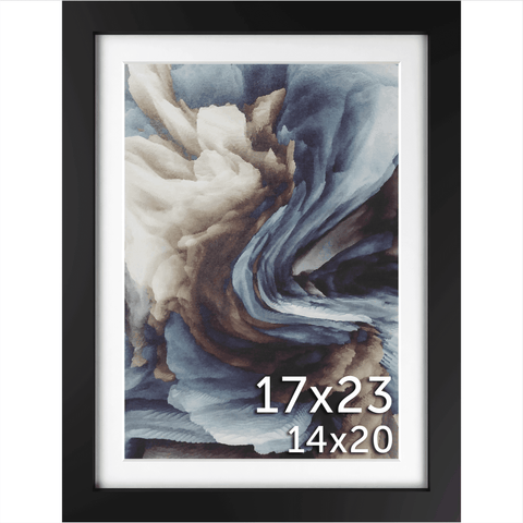 17x23 Frame Matted to 14x20 – Solid Wood Poster Frame with