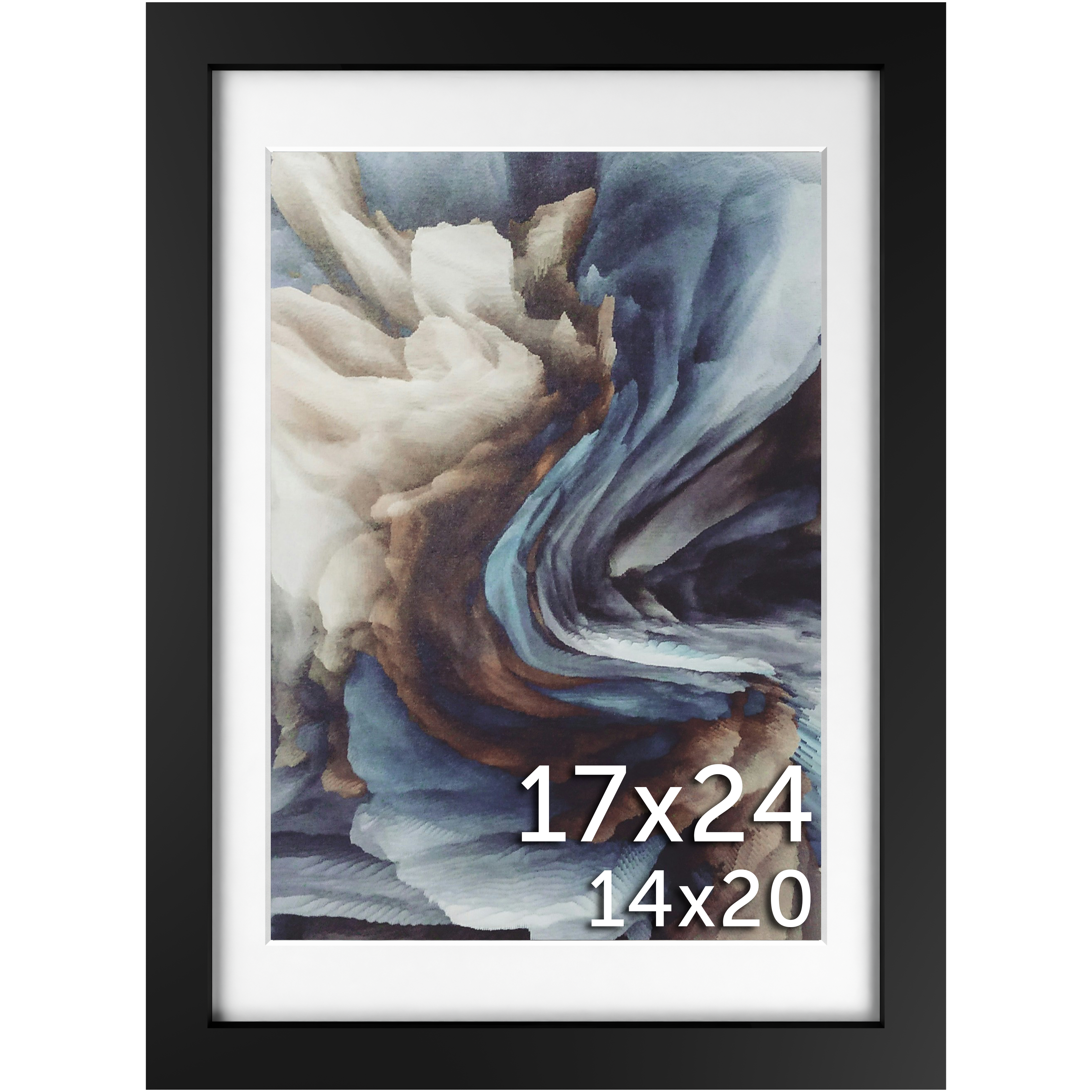 17x24 Black Matted Frame - Frame Amo