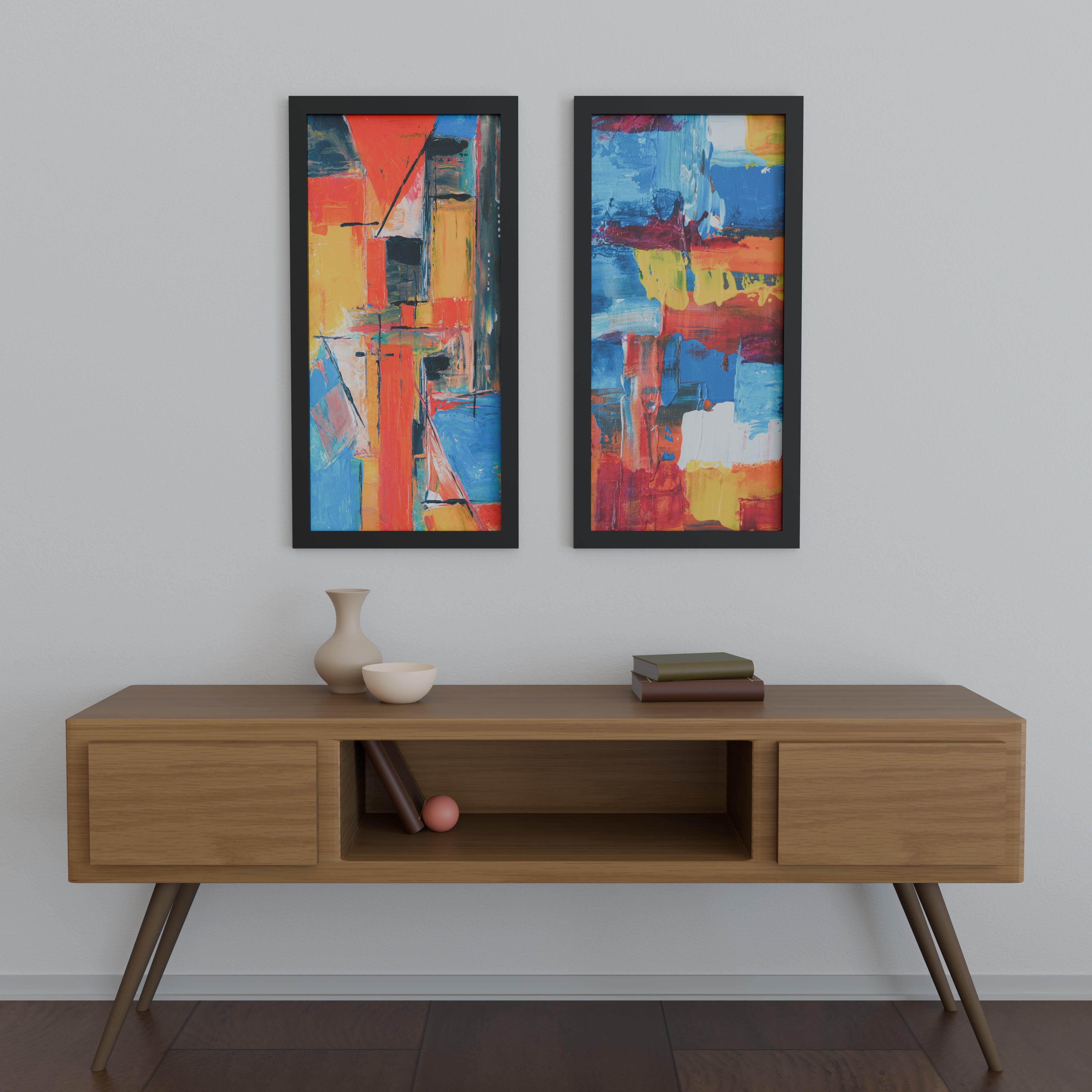 17x36 Frame Matted to 14x32 – Solid Wood Poster Frame with