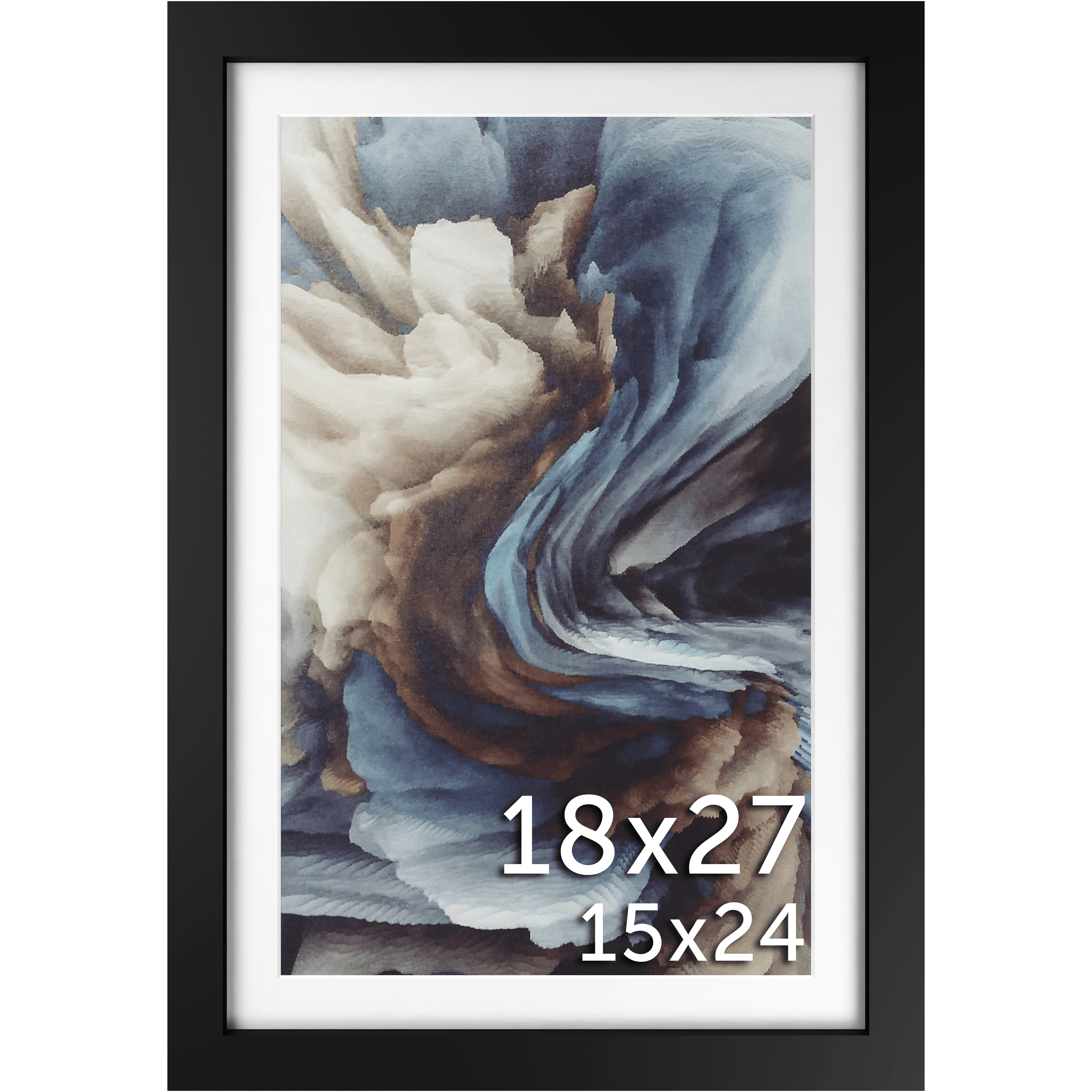 18x27 Black Matted Frame - Frame Amo