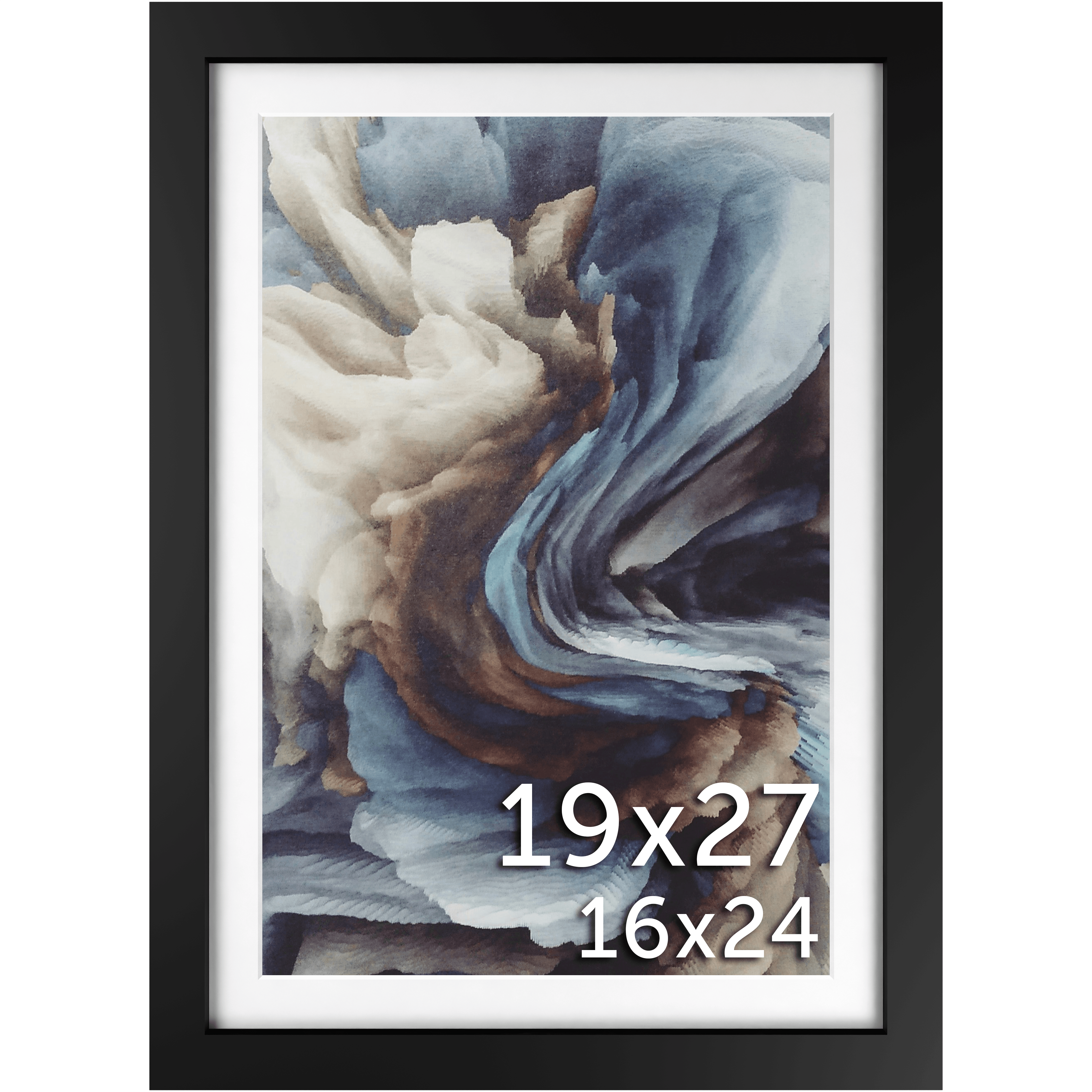 19x27 Black Matted Frame - Frame Amo