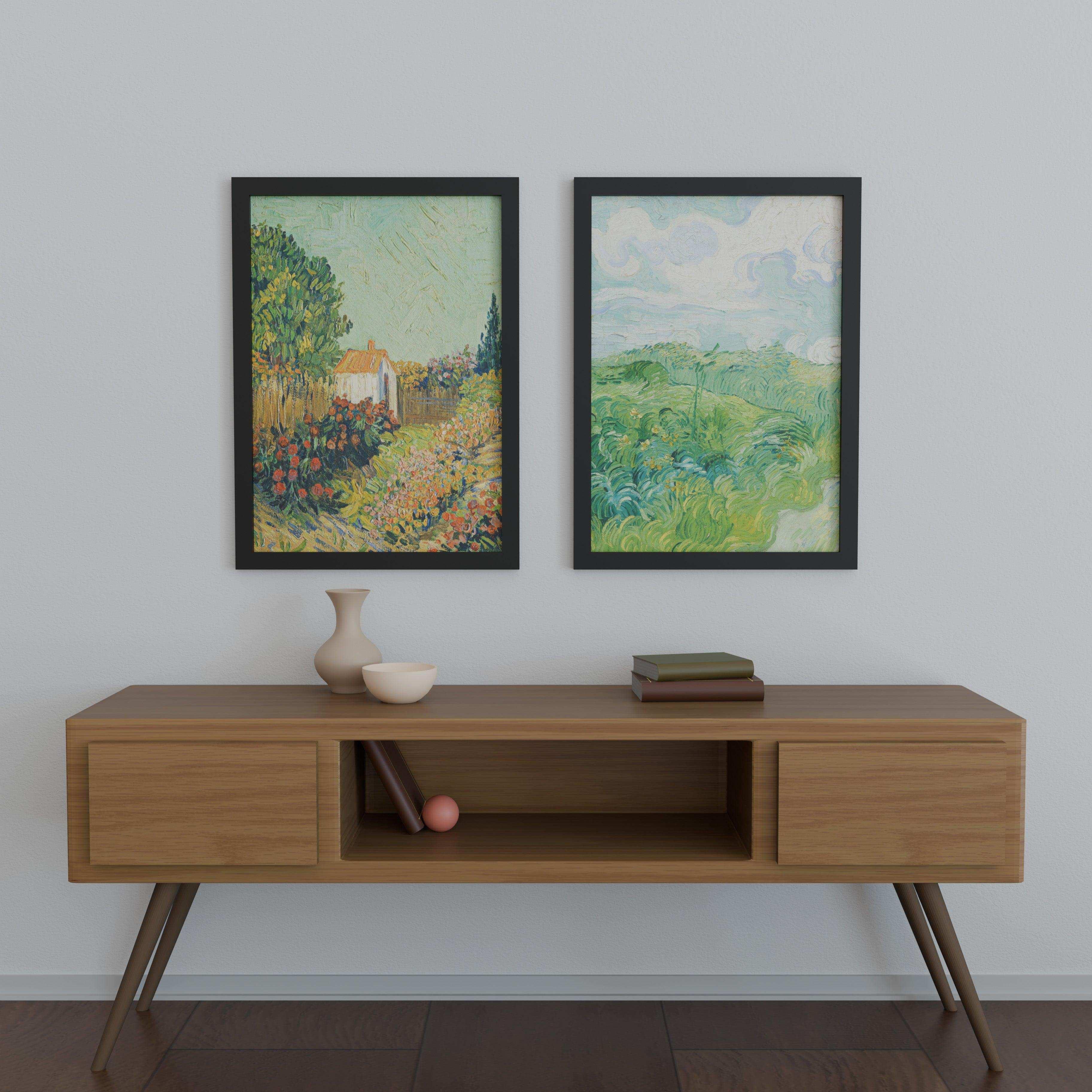 22x31 Frame Matted to 18x27 – Solid Wood Poster Frame with