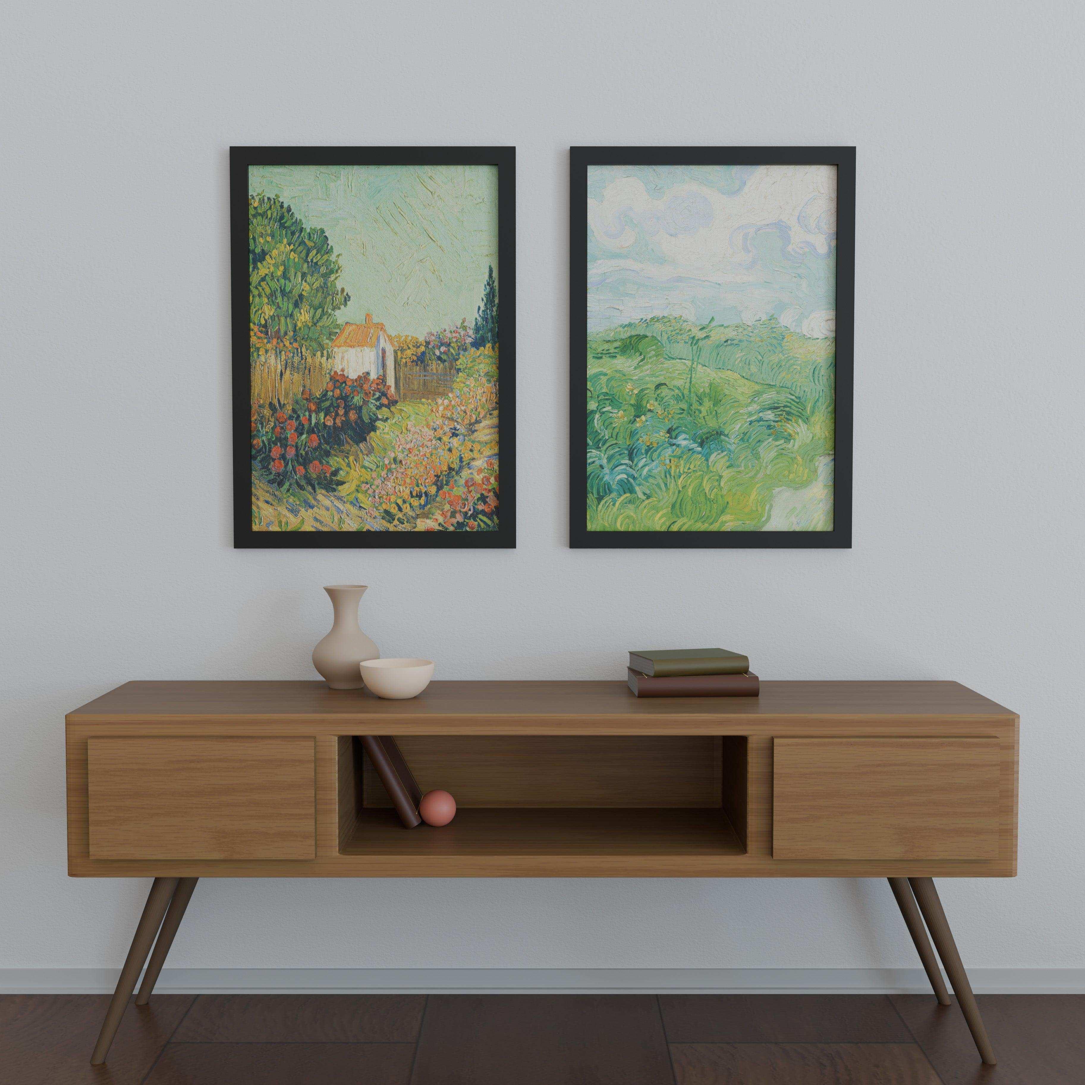 22x32 Frame Matted to 18x28 – Solid Wood Poster Frame with