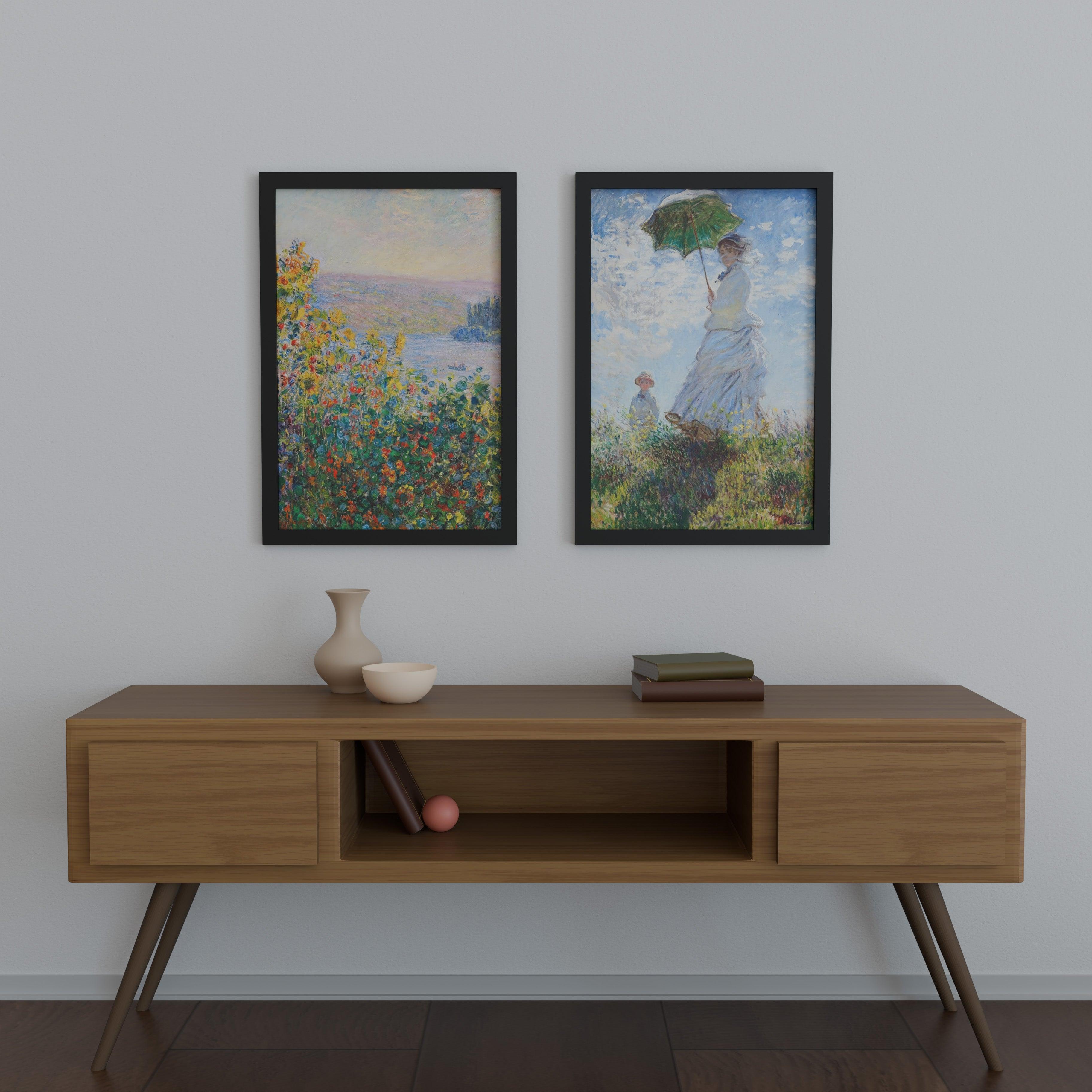 22x33 Frame Matted to 18x27 – Solid Wood Poster Frame with