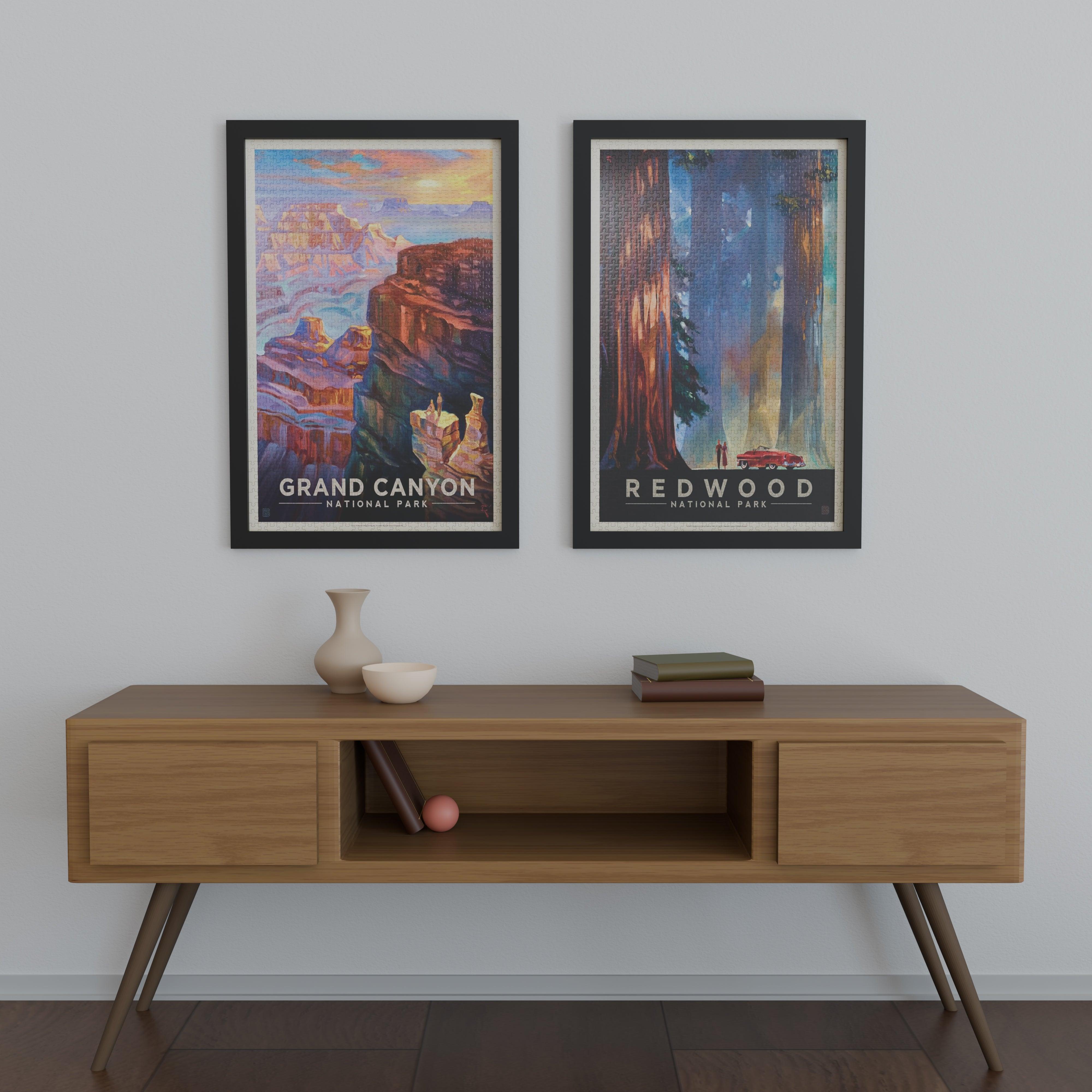 22.375x34 Frame Matted to 18x27 – Solid Wood Poster Frame with