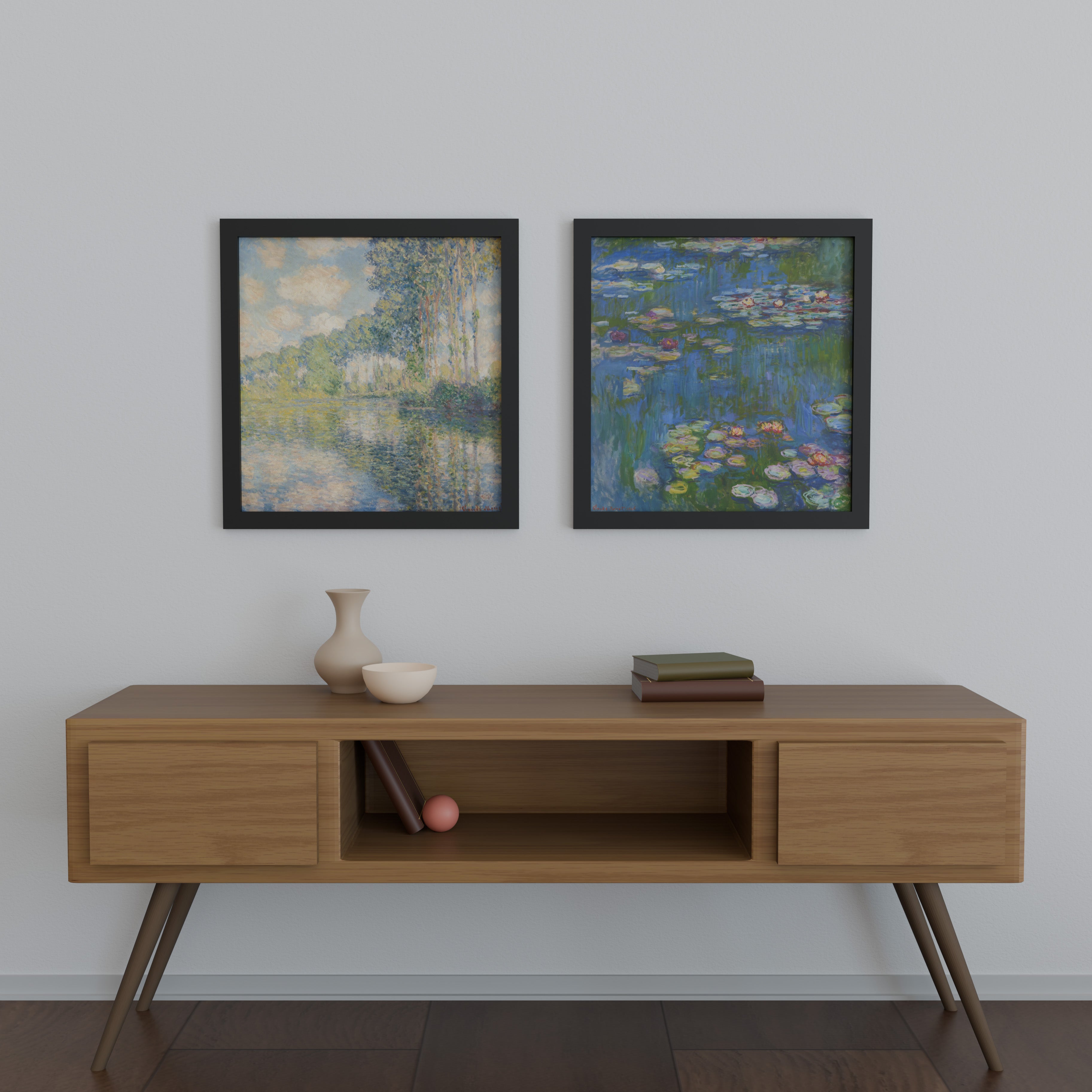 23x24 Matted Wood Frame