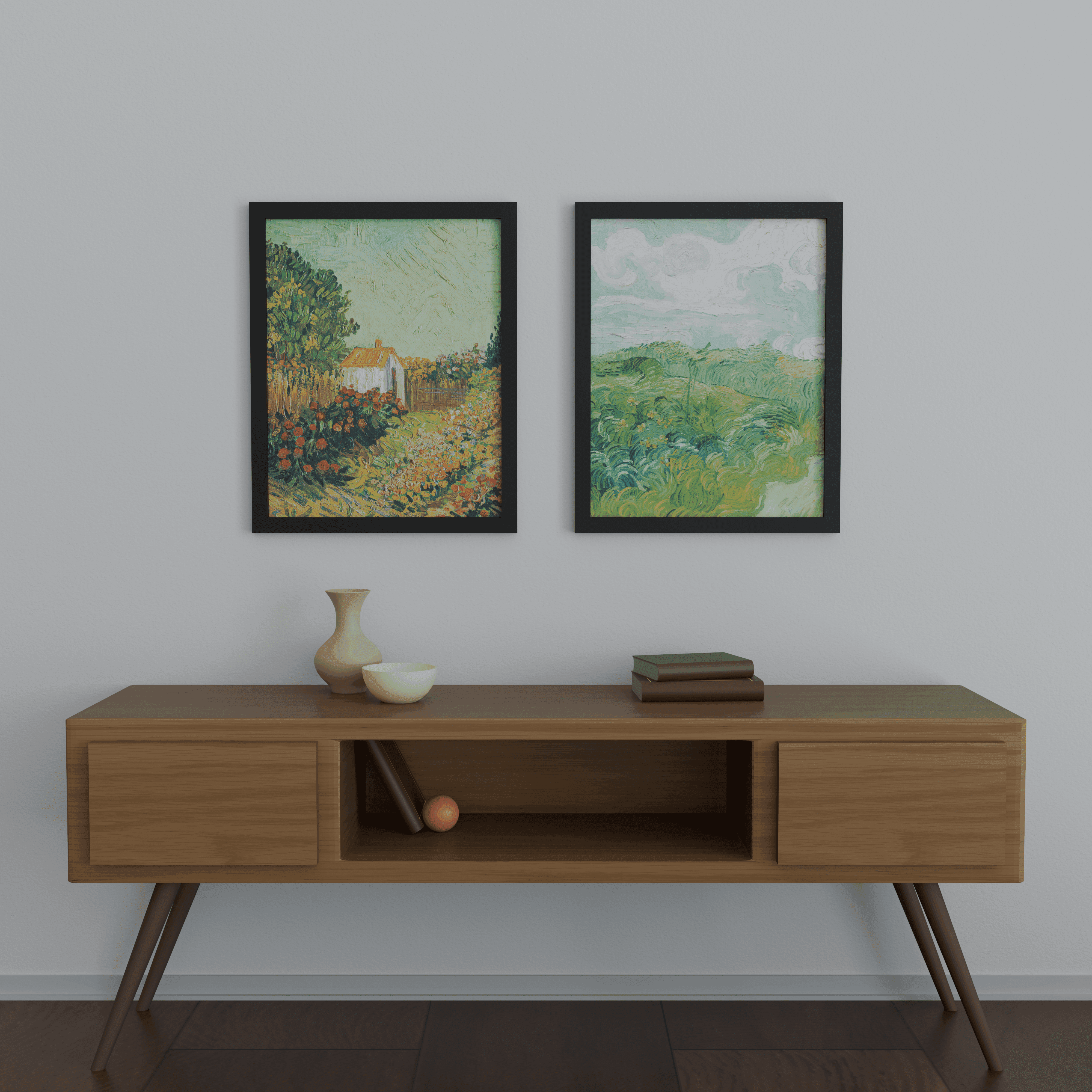 23x29 Matted Wood Frame - Signature Glass