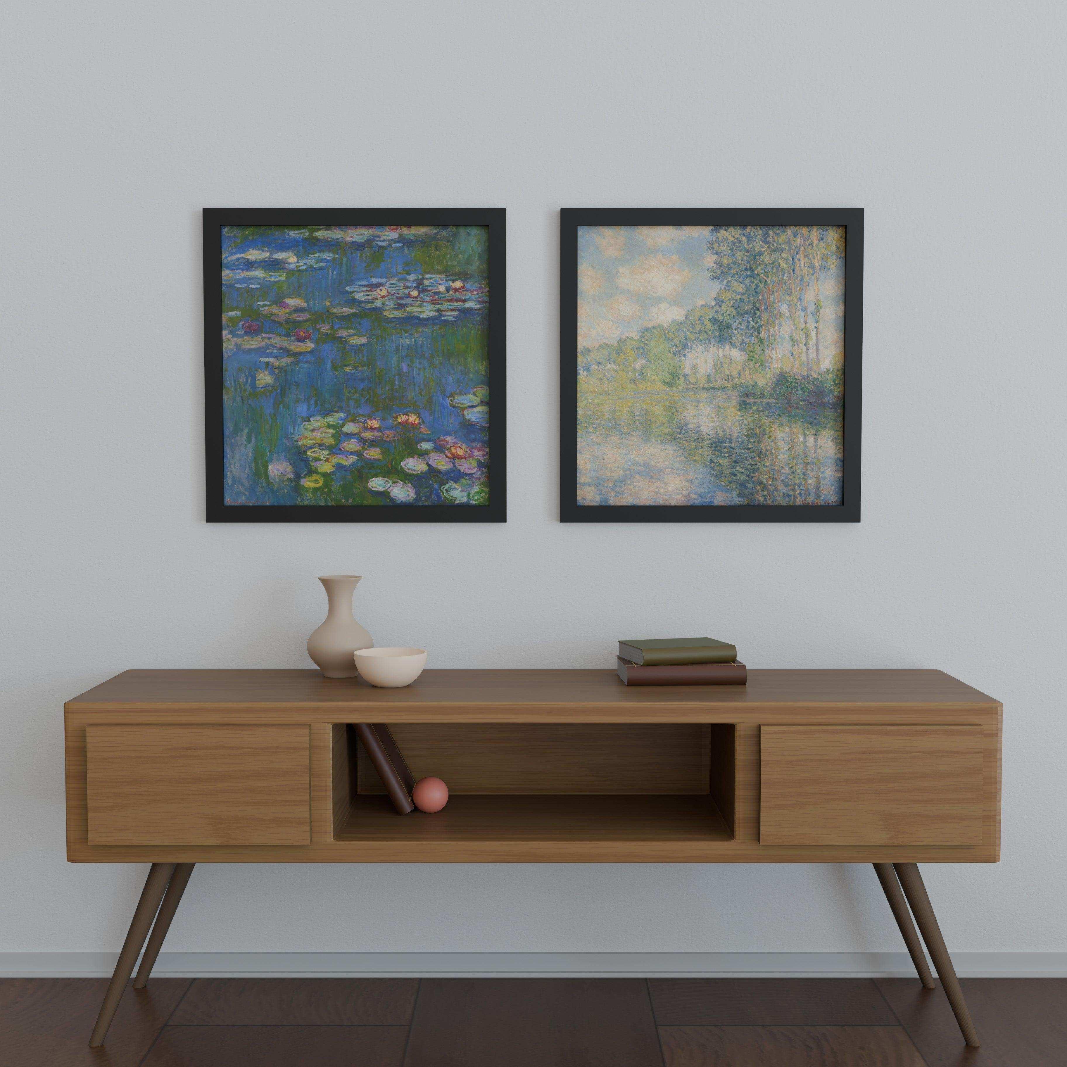 24x25 Frame Matted to 20x20 – Solid Wood Square Frame with